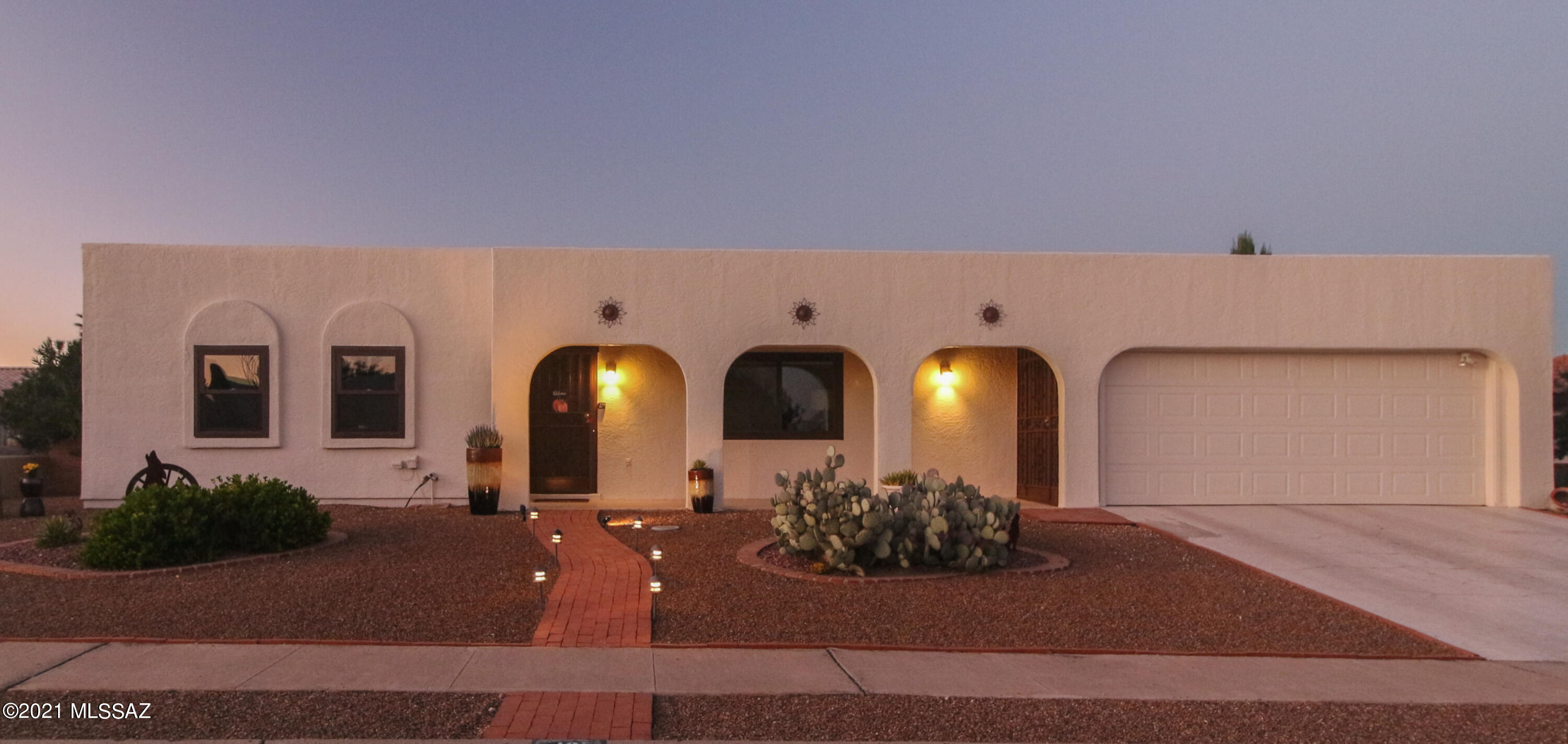 Ranch style home with Casita, workshop and storage galore! Casita is 419 sq feet with bathroom and kitchenette with access from the back patio.  Main house windows replaced in 2011, Casita windows replaced 2021.  No Popcorn ceilings.  Exterior painted 2021.  New HVAC Trane 2020.  Daikin Mini Split Casita 2018.  18' Garage door.  Window AC in the Workshop.  Pomegranate, Grapefruit, Lemon, Orange, Peach and Nectarine trees.  Beautiful view of the Mountains from the front swing.  Owner/Agent.