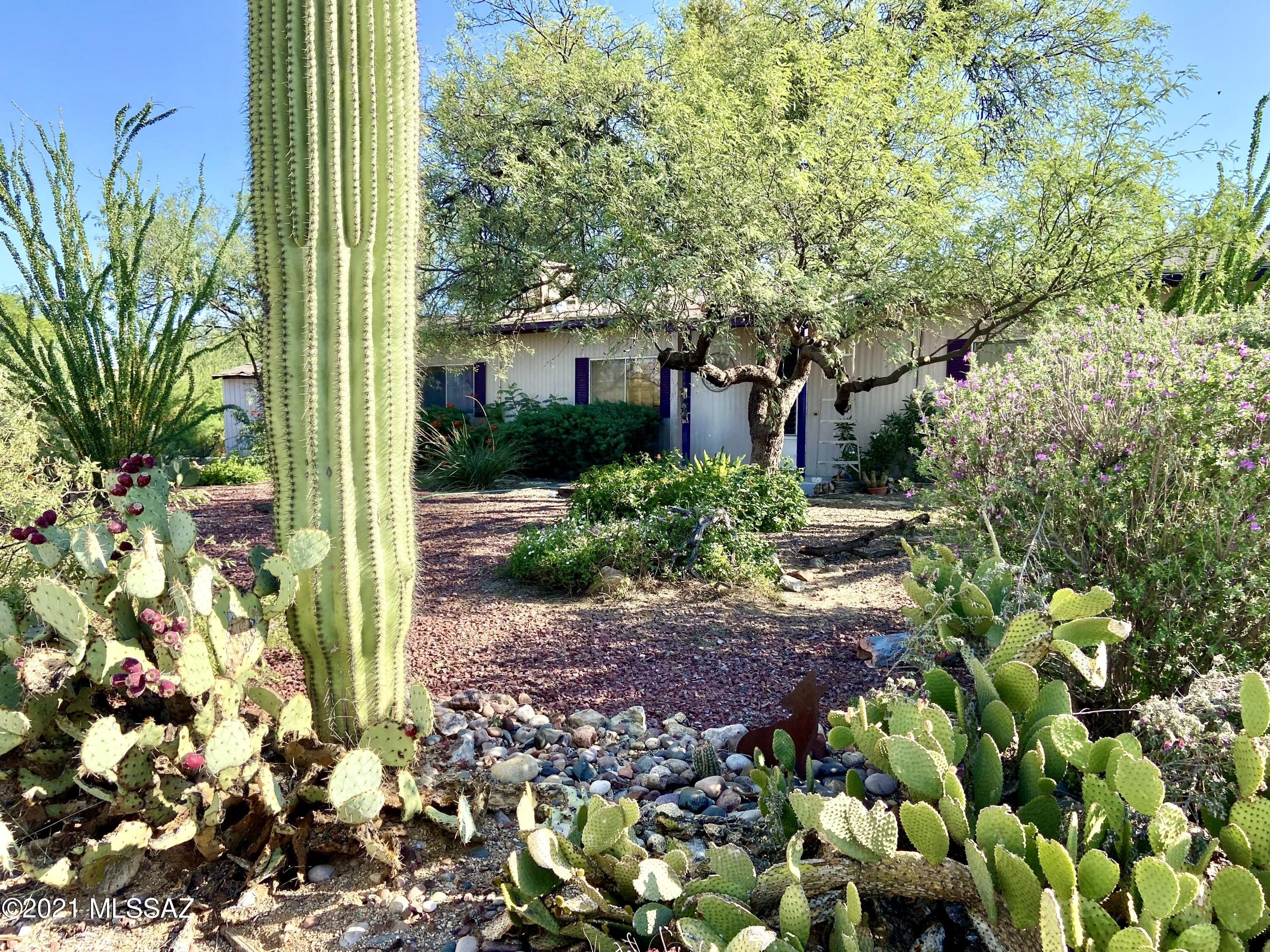 Great investment opportunity with beautiful views of the Catalina Mountains!  2 homes on one lot.  Each have their own utilities.  The main doublewide manufactured home was built in 1973 and the singlewide was built in 1986.  Singlewide is a 3 bedroom, 2 bath. Beautiful views of the Catalina Mountains!  These homes are being sold in ''AS IS'' condition and will only allow for a CASH purchase.