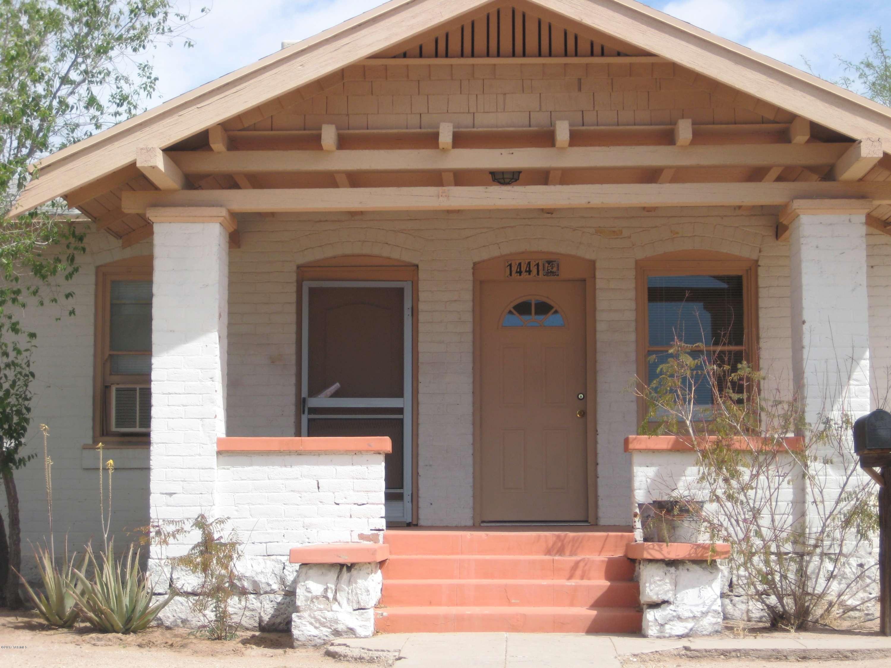 TWO BEAUTIFUL BUNGALOW STYLE HOMES PERFECT FOR AN INVESTOR OR A FAMILY WHO COULD LIVE IN ONE HOUSE AND RENT OUT THE OTHER ONE, ETC.. LOCATED JUST SOUTH OF THE UofA!  FRONT HOME BUILT IN 1952 HAS A 3BD/2BA OF 1000 SQ./FT. AND THE LEASE ENDING JULY 31, 2017.  THE BACK HOUSE WAS BUILT IN 1996 WITH A 2BD/1BA OF 676 SQ./FT. WITH TENANTS ON A MONTH TO MONTH BASIS.  WASHER AND DRYERS IN BOTH HOMES BUT THEY COME ''AS IS''  PROPERTY IS ONE TAX ID BUT BOTH HOMES ARE METERED SEPERATELY.  GREAT OPPORTUNITY WITH MANY OPTIONS!!  COME AND TAKE A LOOK!!