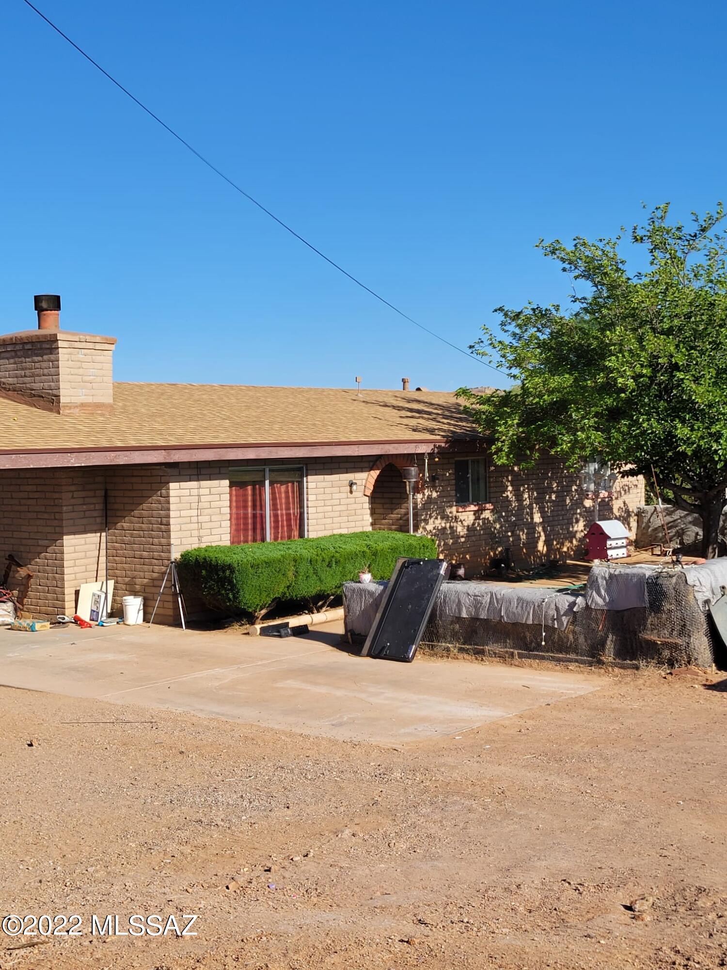 This 3bed/2bath, 1512 sqft block construction home sits on a cul-de-sac, with 1.03 acres of land. House has an open kitchen, dinning, and living room concept. Newer kitchen cabinets with granite counter tops. Both bathrooms were recently updated as well. Roof is approximately 2 yrs old and has a new AC unit. Great views from the back and front yard.  AS-IS condition, reflected on price, needs little TLC to be a great home.