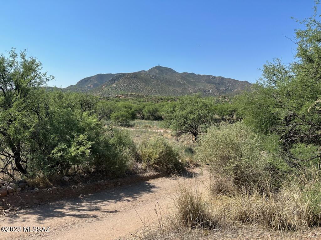 Seller Financing Available!
Wonderful private community with a community well hook up, no well needed!  
Electricity at lot line.  This close to town lot has nice views, some trees and a low lying portion which is Flood Zone A. A pad for structure has already been cut above the flood zone and there is additional high ground beyond the pad location. Enjoy the wonderful 270 degree unobstructed views and one of the best views you will find of Red Mountain from your front porch. A perc test has been completed so just bring your home building plans.