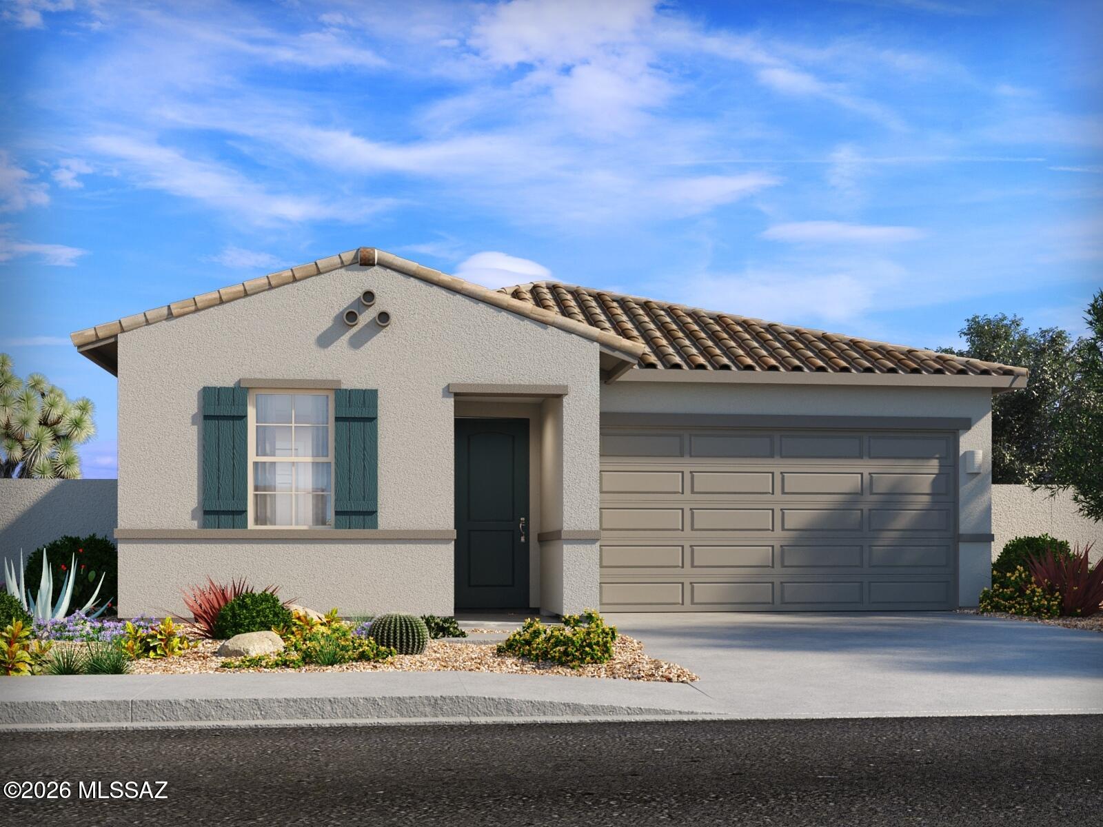 Brand new, energy-efficient home available by Jul 2026! The teen room makes the perfect additional living area for homework, TV or gaming. Enjoy dual sinks and a walk-in closet in the primary suite. Mandarina is now selling in Marana, AZ. This master-planned community will feature amenities such as a swimming pool, pickleball courts, playgrounds, dog park and more. Move-in ready with a washer, dryer, fridge, and whole-home blinds; closing in 60 days or less - guaranteed. We'll reimburse up to $5,000 for delays we cause.  Each of our homes is built with innovative, energy-efficient features designed to help you enjoy more savings, better health, real comfort and peace of mind.