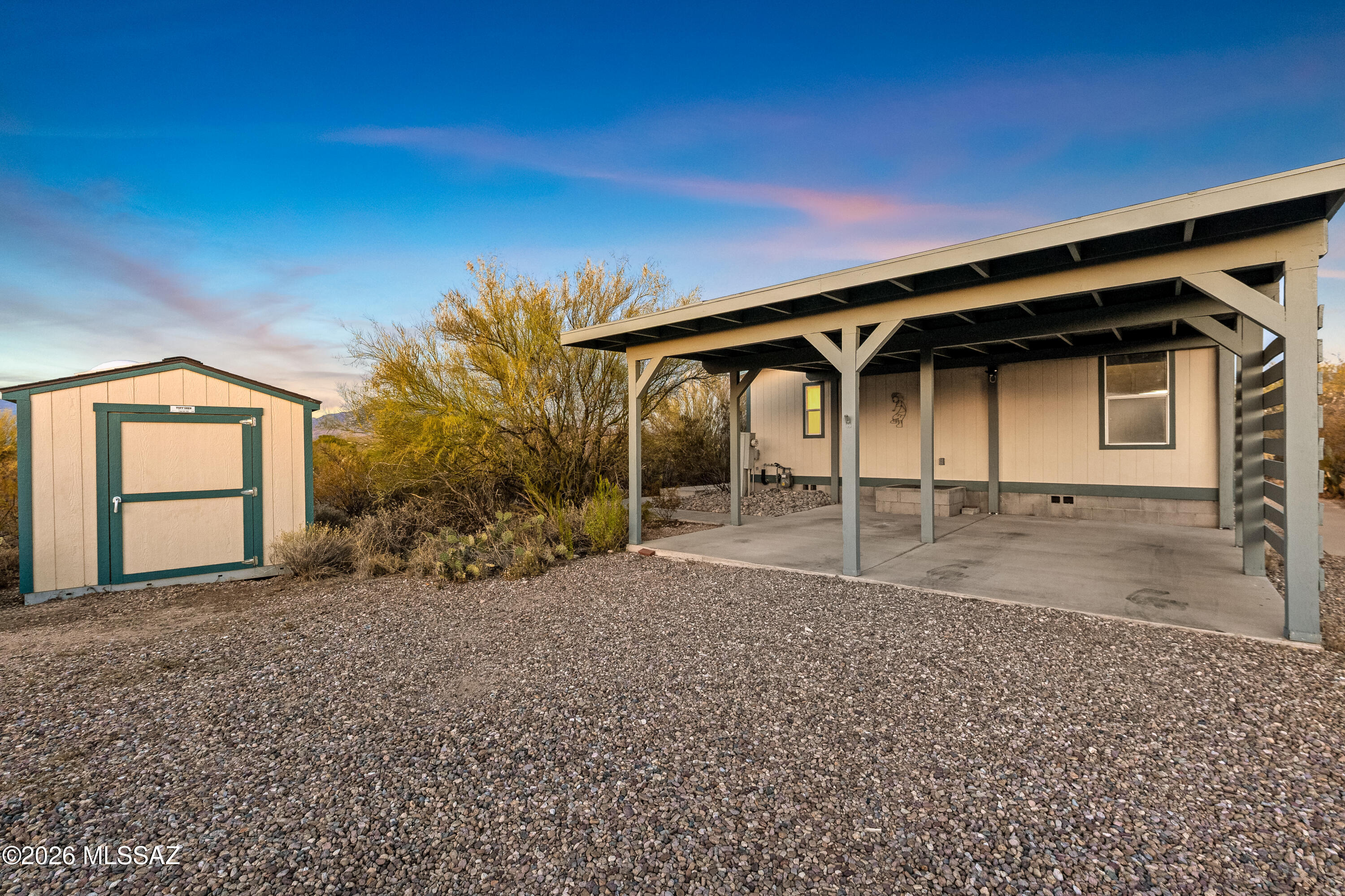Enjoy serene desert living in this beautiful 3-bedroom, 2-bath home. Recent upgrades include fresh paint, a newer roof, a newer AC system, water heater, and a freshly pumped septic tank with capped risers. Inside, elegant wood shutters add timeless style, while large windows frame stunning mountain and desert views. Step outside to enjoy the built-in gas grill and outdoor living space, perfect for entertaining or relaxing amid the natural beauty of the surrounding landscape.