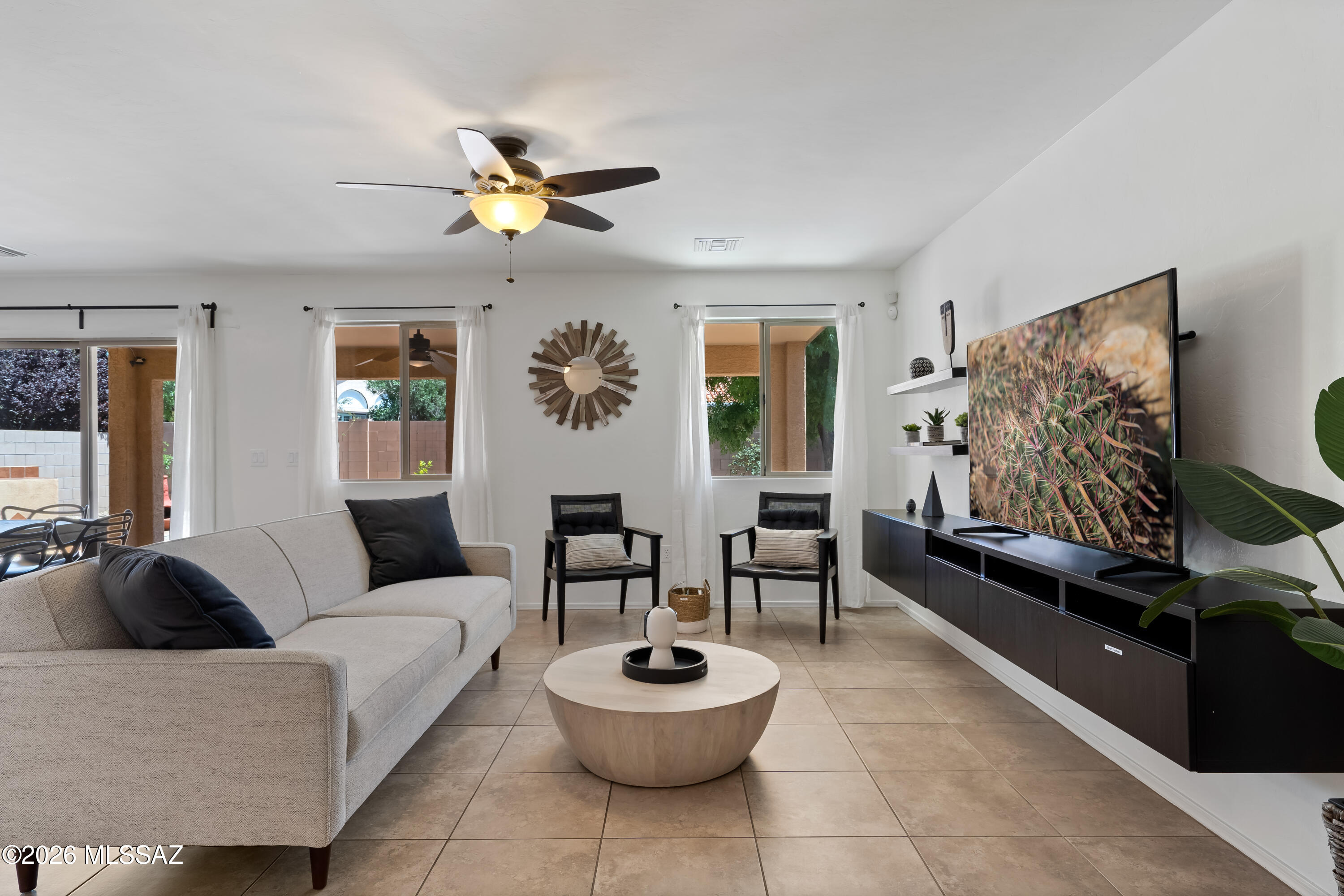 Welcome to a highly desirable 3B, 2.5B home of Northwest Tucson, Step inside to discover a bright, open-concept floor plan designed for effortless daily living. The inviting kitchen boasts ample cabinetry and generous prep space, perfect for preparing meals and entertaining guests with ease, newer 2024 appliances (including the refrigerator and oven)A thoughtfully transformed bonus room (formerly a loft). This sprawling, versatile flex space is perfect for a dynamic children's playroom, a dedicated home office, or a cozy media center that easily adapts to your lifestyle needs.Complete with a 2-car garage and situated in a quiet, friendly neighborhood, this home offers easy access to local shopping, top-rated medical centers, and scenic trails. It perfectly balances functional indoor living with exceptional outdoor charm. Don't miss the opportunity to make this versatile, move-in-ready home yours. Schedule your private showing today!