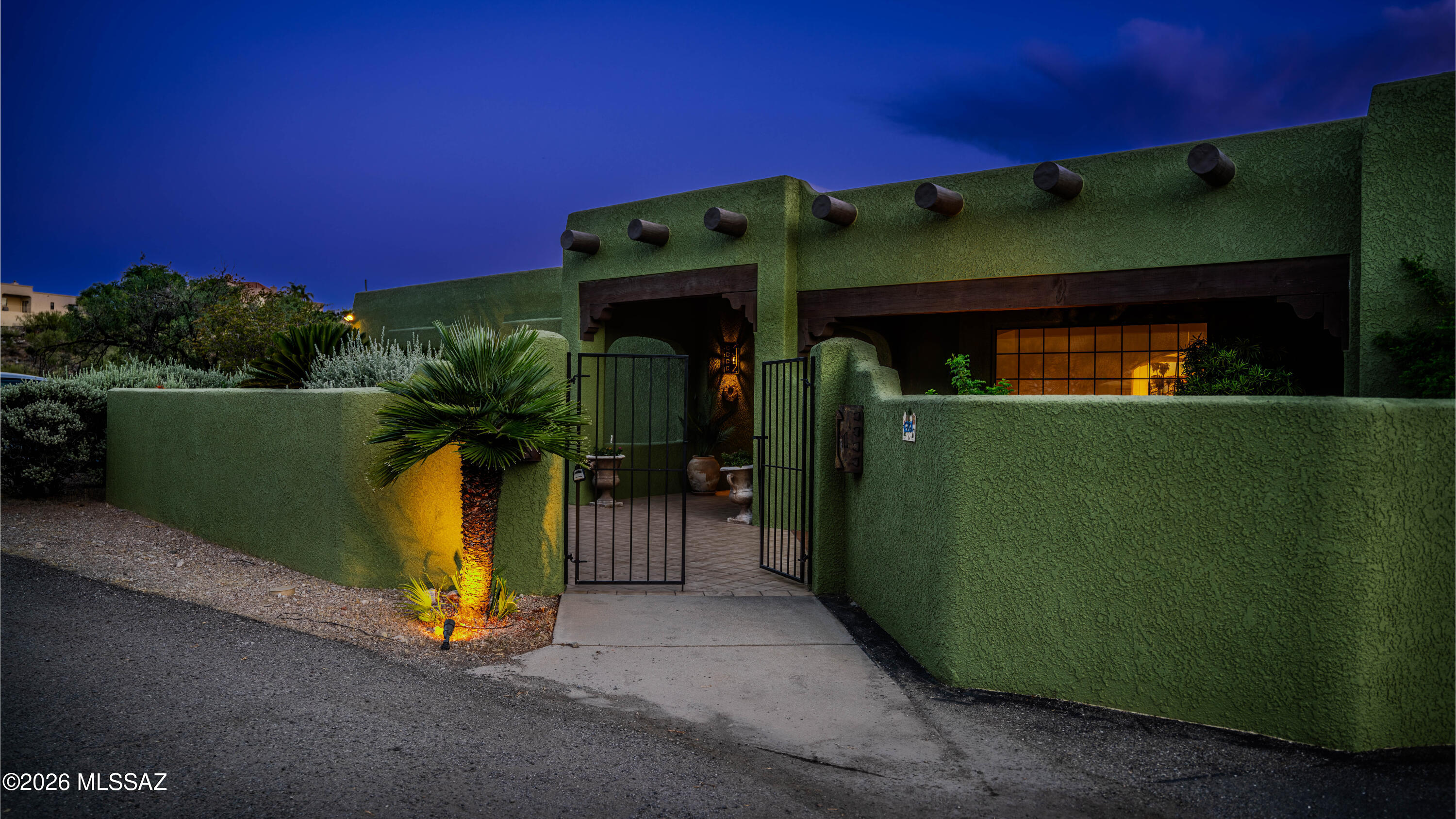 Santa Fe Style Home...John Kline Architecture...Panoramic Views...~3800 SQFT w/Guest House...1+ Acre...Private Drive...No HOA...Pool...Dual A/C Units...Spacious Floor Plan...Over-sized 2 Car Garage...Home shows well...