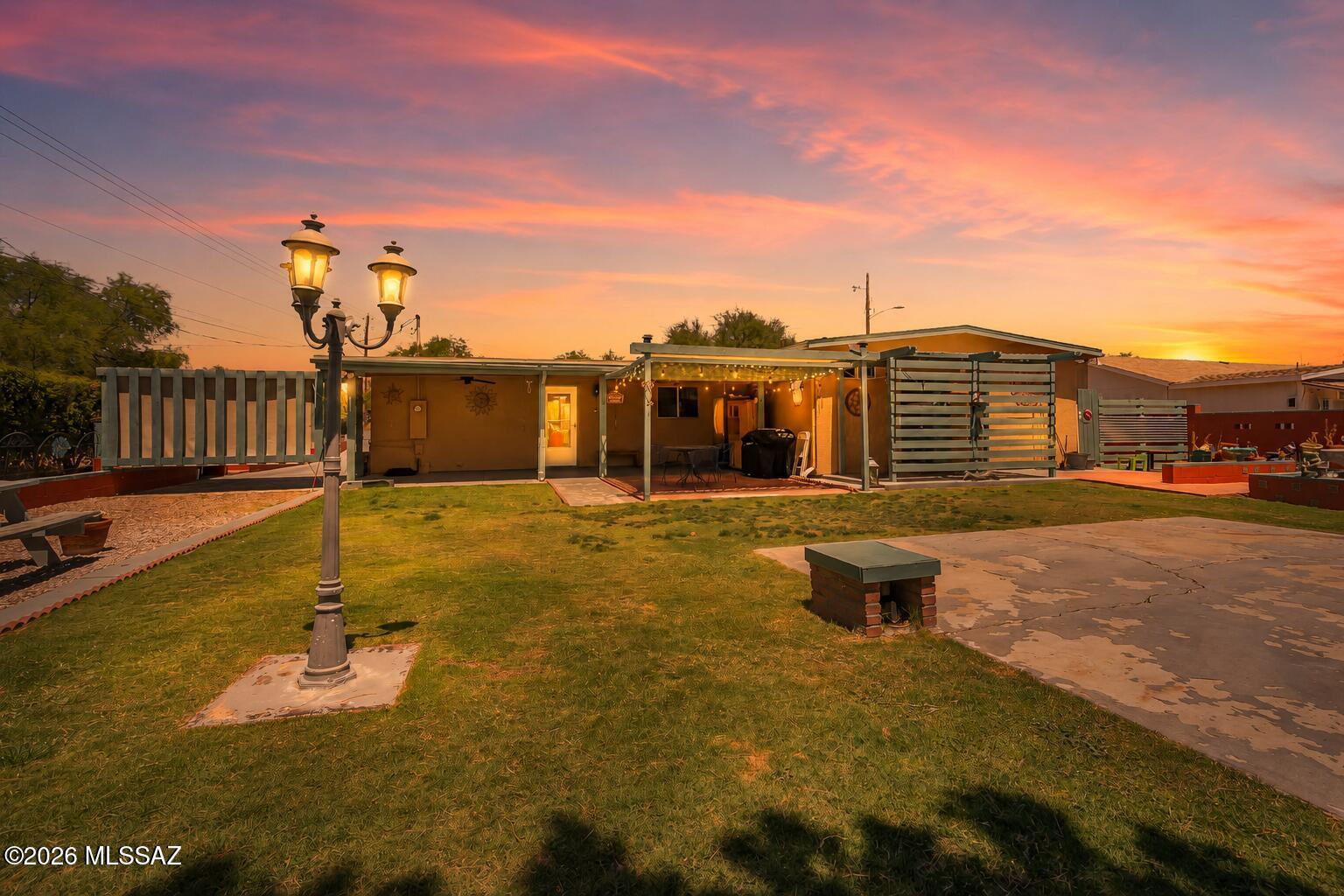 Welcome to 160 Famoso Court, where space, comfort, and opportunity come together in Rio Rico! This inviting 3bedroom, 2 bath home sits on a huge corner lot, giving you the freedom to create the backyard you've always dreamed of. Imagine a sparkling pool, outdoor kitchen, fire pit, shaded patio, play area, or the ultimate entertainment space for family and friends. Inside, the home offers a warm and functional layout with plenty of room to enjoy everyday living. The oversized lot provides extra privacy, flexibility, and endless potential for future upgrades, toys, parking, gardening, or outdoor fun. If you're looking for a home with room to grow, entertain, and truly make your own, this Rio Rico gem is full of possibilities!.