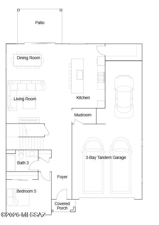 This new two-story home features a convenient bedroom and full bathroom off the foyer, leading to a spacious and flexible open-concept layout where the kitchen, dining room and living room meet. On the second floor are three additional bedrooms and a luxurious owner's suite, just steps from a shared living area in the versatile loft.  Our homes come with Quartz Countertops, the Rinnai Tankless Water Heaters, Smart Thermostats, Post-Tension Foundation, Radiant barrier roof decking, 2'' Faux Wood Blinds and more! As an added bonus, this home includes a washer and dryer.