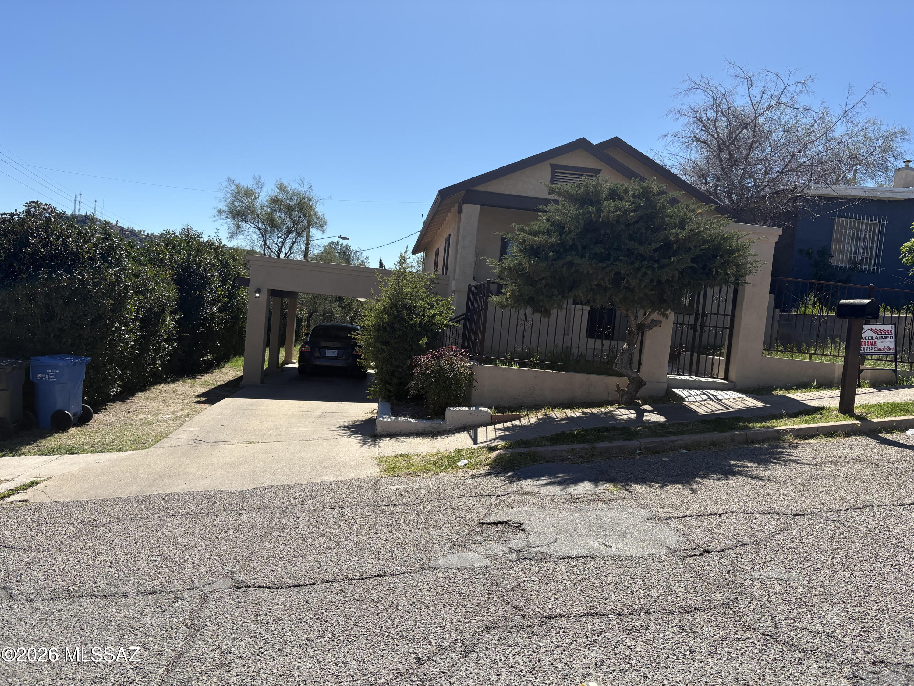re-modeled about 2 years ago
charming 2 level home upper level is 2 bedrooms 1 bath with wood flooring 
kitchen an open area that is the living and Dinning are  has a deck overlooking the patio
bottom level is Studio Apt with kitchen and full bathroom that could be income producing or living quarters for extended family