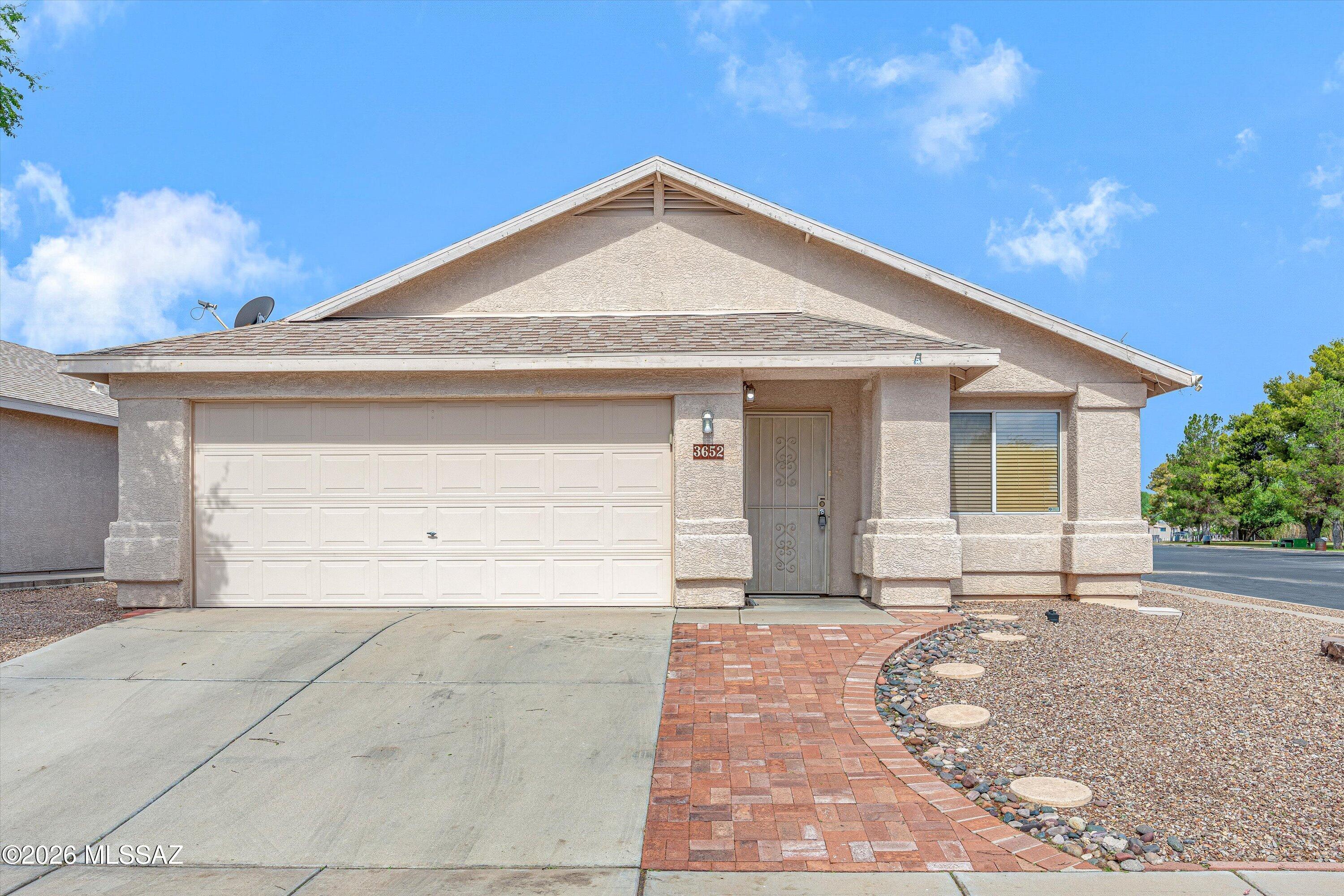 Wonderful home with a great location two minutes from the Wilmot gate to Davis Monthan AFB. Large remodeled kitchen and primary shower modified to accommodate wheelchair access. Professionally landscaped backyard with beehive fireplace.  City park a short walk away.
