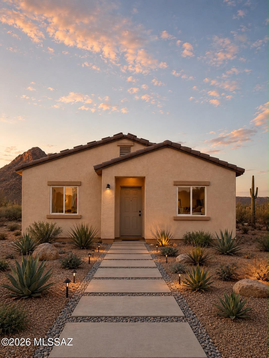 Brand new construction on a beautiful 1 acre lot in the heart of Picture Rocks with no HOA! Enjoy the freedom of rural living with plenty of space for horses, RVs, trailers, and all your outdoor toys. This thoughtfully designed home features modern finishes, an open concept floor plan, and quality craftsmanship throughout.
Surrounded by the natural beauty of the Sonoran Desert, you'll enjoy breathtaking mountain views, spectacular sunsets, and dark skies perfect for stargazing. Located just minutes from Saguaro National Park West, this property offers the peace and privacy of country living while remaining conveniently close to shopping, dining, and easy access to I-10. Whether you're looking for space to spread out or a peaceful desert retreat without sacrificing modern comforts, this new construction home offers the best of Arizona living.