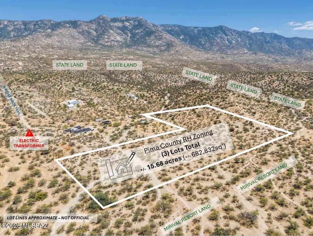 Private and serene- don't miss this rare opportunity for three lots totaling ~15.68 acres of lush Sonoran Desert with sweeping Catalina Mountain views.  Ideal purchase for a family compound with 3 separate tax codes already platted. State land to the South & Miraval Resort just to the West.  Surrounded by nature, with graded dirt roads & a quick commute to schools, restaurants, grocery stores and Catalina State Park. Survey completed with all property corners staked/flagged. The perfect place for your dream home!