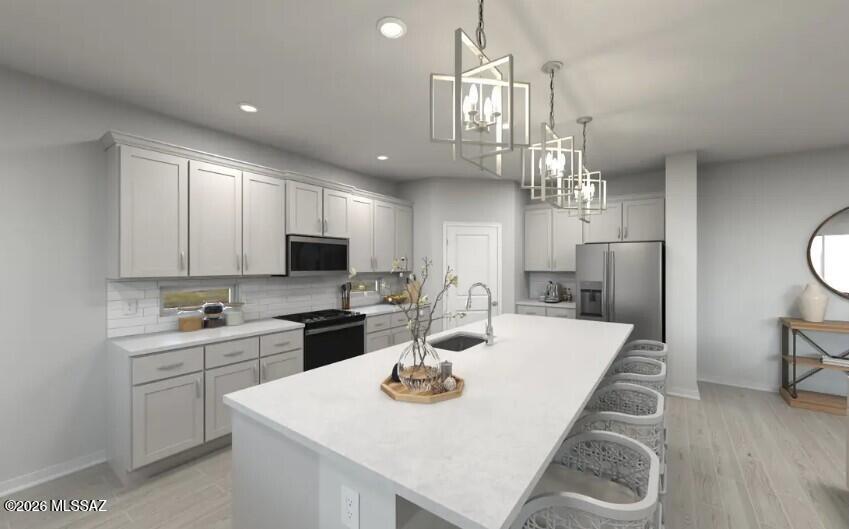 Enjoy spacious living in this 4-bedroom, 2.5-bath home with a tandem garage. The expansive great room and covered back patio create the perfect setting for entertaining family and friends. Located in the gated Naranja Trails community in Oro Valley, residents enjoy gourmet kitchens, luxurious primary-suite showers, scenic walking trails, and direct access to beautiful Naranja Park. Built with innovative, energy-efficient features, this home offers enhanced comfort, savings, and peace of mind.