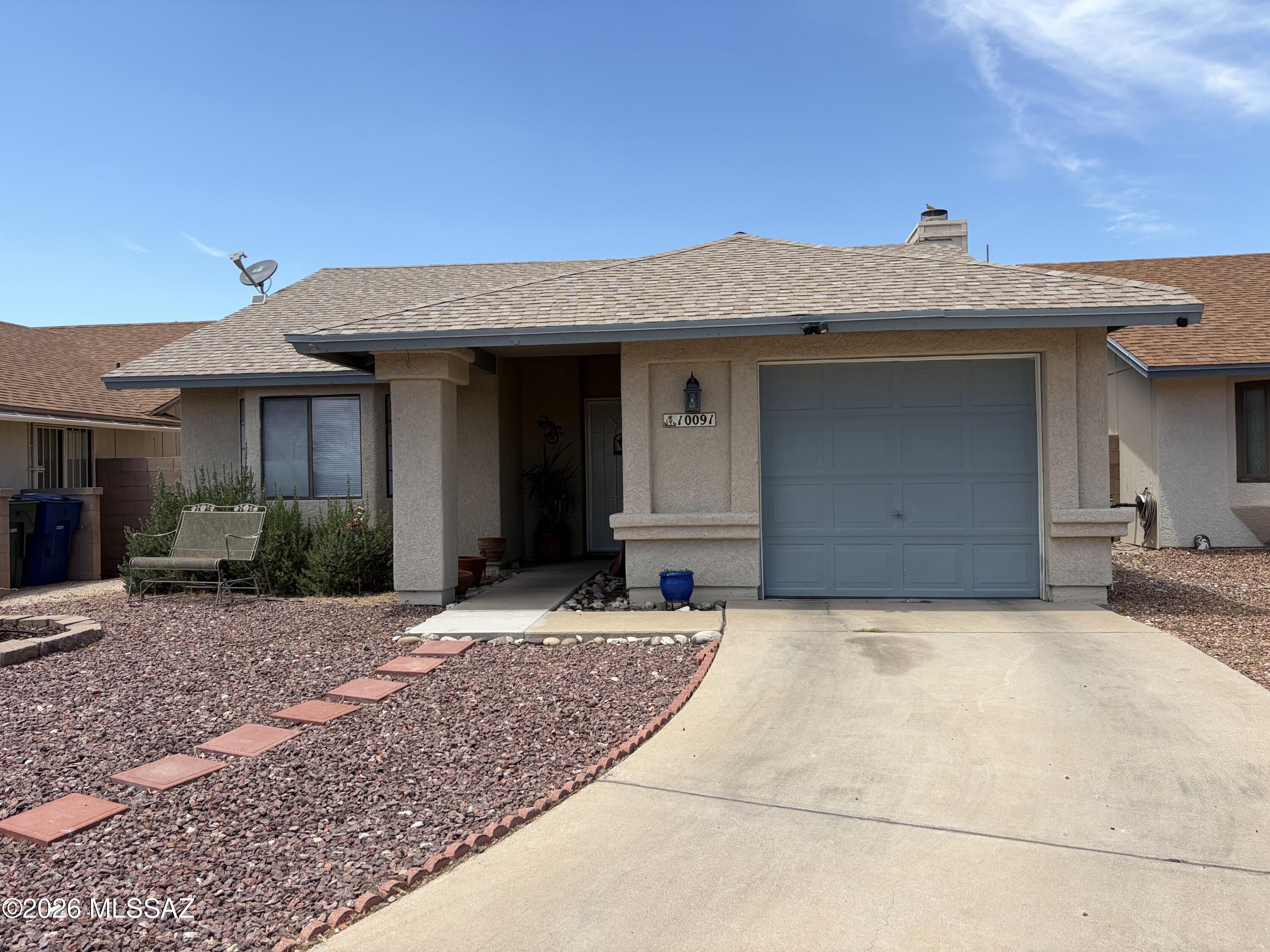 No Application Fees! Charming 2-bedroom, 2-bathroom single level Tucson home located on a private cul-de-sac lot in the desirable Reddington Hills community. This move-in ready home features neutral paint throughout, wood laminate flooring in all living and high traffic areas, brand new carpeting in the bedrooms, vaulted ceilings, ceiling fans, and abundant natural lighting. The open floor plan includes a spacious family room with a cozy fireplace and flows into the kitchen and dining area, creating a comfortable living environment. The primary suite features a beautifully remodeled custom walk-in shower and private bathroom. A second bedroom and full bathroom provide flexibility for guests, office space, or hobbies. Attached one-car garage offers convenient parking and additional storage space.

Reddington Hills offers outstanding community amenities including a community pool, neighborhood park, covered ramadas, barbecue areas, playground equipment, sport courts, and open green spaces. Conveniently located near shopping, restaurants, schools, parks, and outdoor recreation with easy access to major Tucson employment centers and attractions throughout the East Tucson area.

All Denali Real Estate residents are automatically enrolled in the Resident Benefits Package (RBP) for $55.00/month which includes Renter's Liability Insurance, Credit Building to help boost the resident's credit scores with timely rent payments, up to $1M Identity Theft Protection, HVAC air filter delivery (for applicable properties), our best-in-class resident rewards program, and much more!