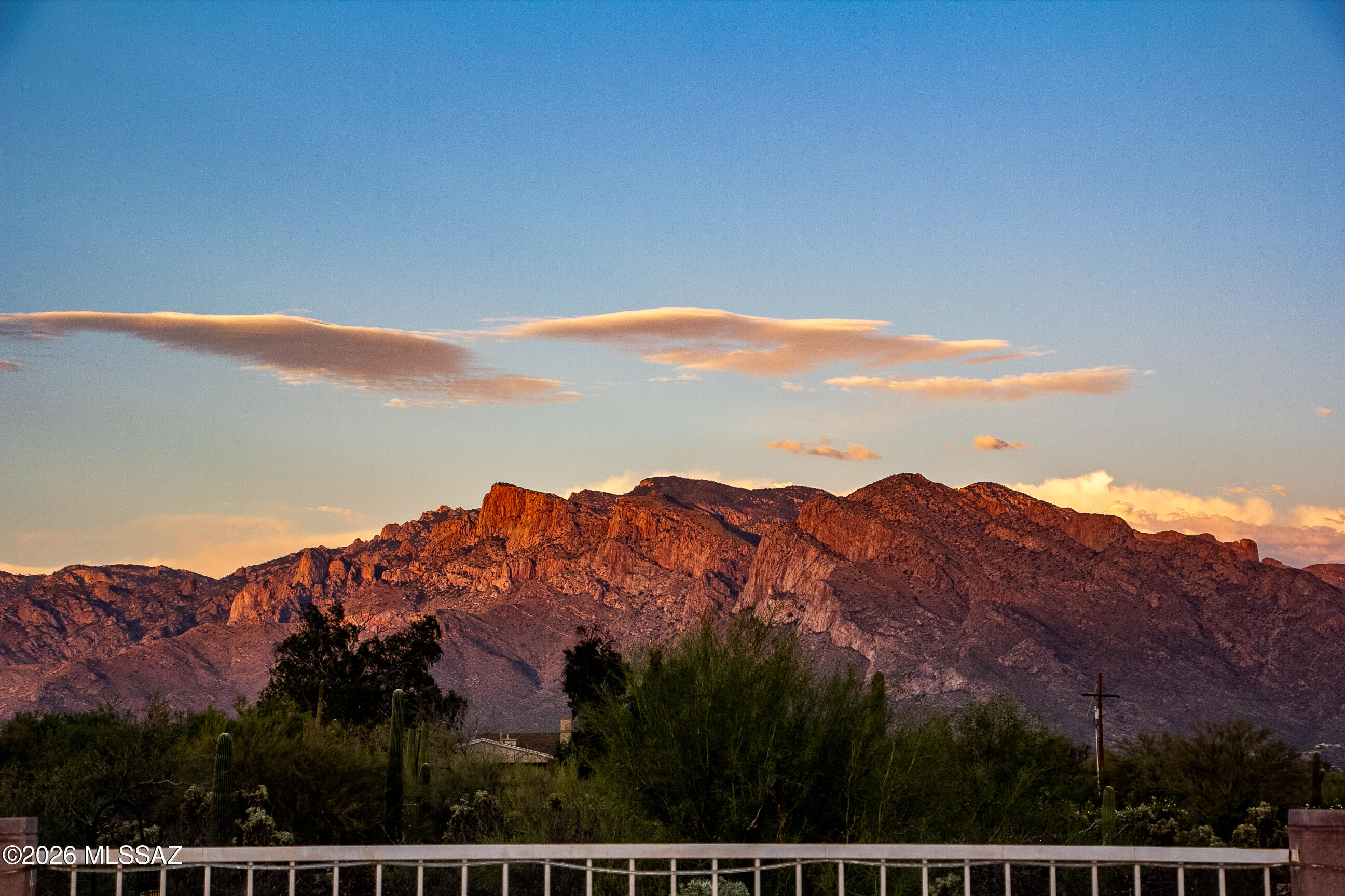 Welcome to this impeccably maintained, open concept home with 9' ceilings, wood plank tile in main living area, and all the finishing touches the most discriminating buyer wants. A perfect setting; cul-de-sac street and hard-to-fing backyard with 180 views of the Santa Catalina Mountains staring back at you and no homes in back! Relax in your backyard with travertine tiled patio, turf area, built-in BBQ with bar. Just perfect for cocktails on those hot summer days while taking a dip in the pool! Truly a private backyard oasis! See attached UPGRADE LIST for details too many to list. Friendly neighborhood with block parties. You may feel like you're out in the country, but you are close to shopping, schools and all the amenities of the city.
