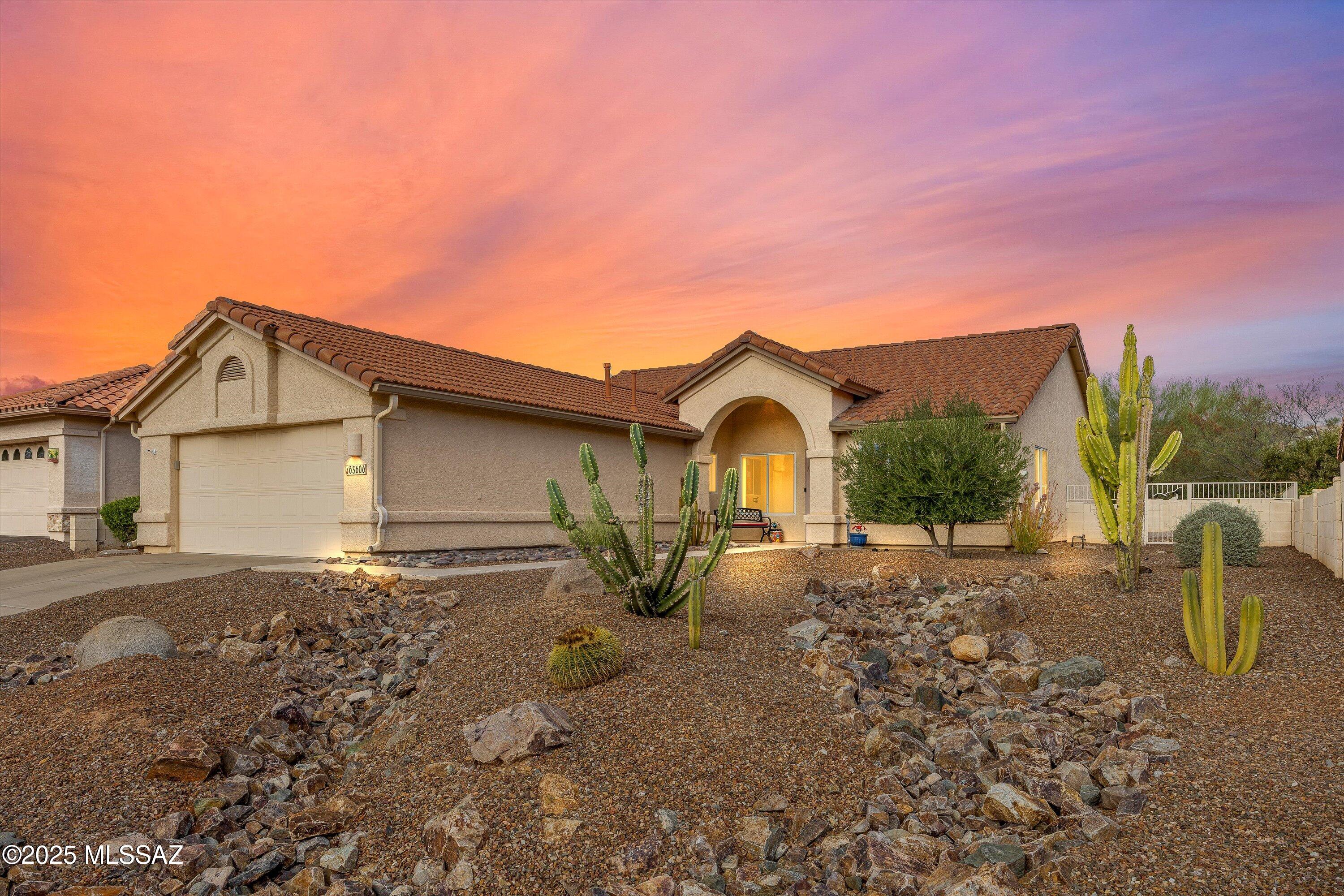 Lt 52 Saddlebrooke Unit 30 Sec 34-10S-14E Cab C Slide 44 7800.00 Sq Ft 0.18 Ac 3-bedroom MAVERICK (DIEGO) plan is one of a kind. Located in a well-established neighborhood, this charming home has two large open areas: a living room/dining area and a kitchen/family room. Large picture windows throughout afford beautiful mountain views along with exceptional privacy, no neighbors behind!  The kitchen is updated with granite countertops, an under-mount sink, stainless steel appliances, and high-quality wood cabinets featuring soft-close hinges. The master suite also features updated lighting, fixtures, and granite countertops.  Extended garage - room for a golf cart!  Schedule your private showing today and experience SaddleBrooke living at its finest.
