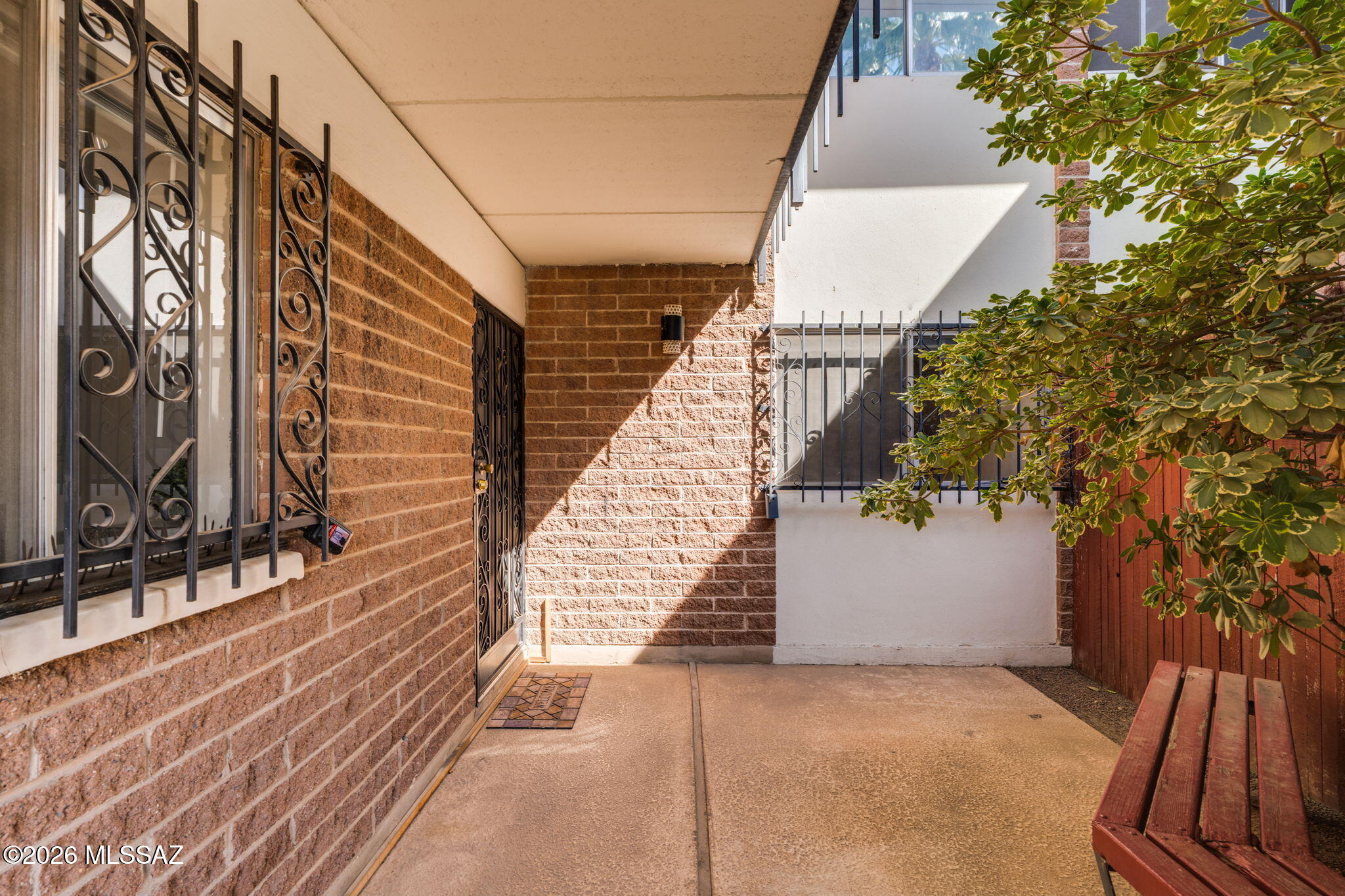 A great opportunity in the centrally located Eden Roc community, just minutes from the University of Arizona, Downtown Tucson, and the revitalized Broadway Sunshine Mile filled with new restaurants, shops, and local favorites. Reid Park is right around the corner offering golf, pickleball, walking trails, dog parks, and one of Tucson's best outdoor spaces. This ground level condo is offered fully furnished and comes with established rental history, making it an excellent option for an investment property, seasonal residence, or full time living. Inside, the spacious floor plan is one of the largest in the community and features bright living areas that open to both a private front patio and back patio. The split bedroom layout offers oversized bedrooms with walk in closets, and the guest bedroom has direct access to the back patio. A partitioned flex space provides additional versatility and can function as a third bedroom, office, or den. Washer and dryer are located in the unit and there is no carpet throughout.

The kitchen features rich cabinetry with pull out shelving and generous pantry storage for easy organization. All appliances convey, and a window over the sink brings in natural light while looking out toward the private courtyard, creating a bright and welcoming space to cook and gather.

Located just steps from the community pool and including a garage space, this property offers both convenience and flexibility in a quaint central Tucson location.
