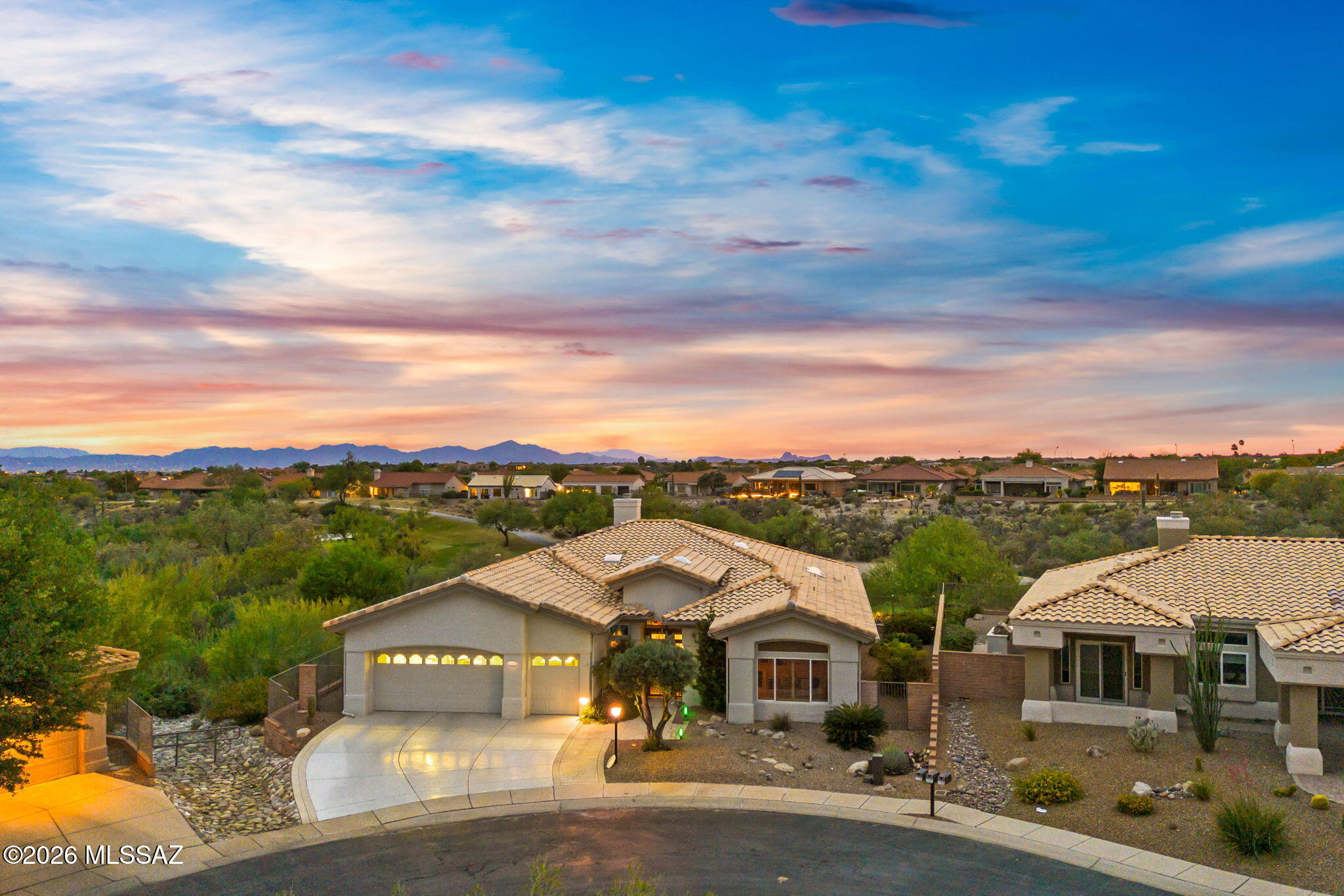 Welcome to this beautifully positioned 3-bedroom, 2-bath home perfectly situated on the golf course, offering stunning mountain views and exceptional indoor-outdoor living. Designed for both comfort and functionality, this spacious residence features a large dedicated office--ideal for working from home or a private flex space--along with two separate living areas that provide plenty of room for entertaining and everyday living.

The thoughtfully designed layout flows seamlessly into a spacious wraparound backyard, where you can relax, host guests, and enjoy peaceful golf course views with the mountains as your backdrop. Whether you're enjoying morning coffee on the patio or taking in Arizona's beautiful sunsets, this home offers the perfect blend of privacy, scenery, and lifestyle. A rare opportunity to own a golf course property with versatile living space and breathtaking views.