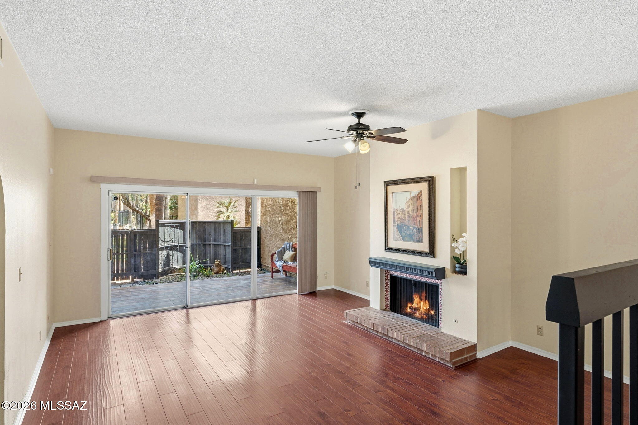 SUMMER SALE! Seller offering $5k in concessions or 6 months of pre-paid HOA dues with acceptable offer! Fantastic ground floor condo within sought-after community of Tamarack Condos. Private courtyards, open floorplan, tile & wood laminate flooring, updated bathrooms, blackout blinds on all sliding doors & convenient access the pool & lawns just steps from your patio. Spacious great room offers 10-foot-high ceilings & versatile space off kitchen can be used as home office with pocket door at kitchen entry. Updated main electrical panel, granite counters, reverse osmosis, custom tiled shower & new washer. Storage room at front courtyard. Minutes from restaurants, golf, Reid Park & right next to El Con shopping. HOA covers exterior, roof, trash, sewer& pool/spa. Short-term rentals allowed!
