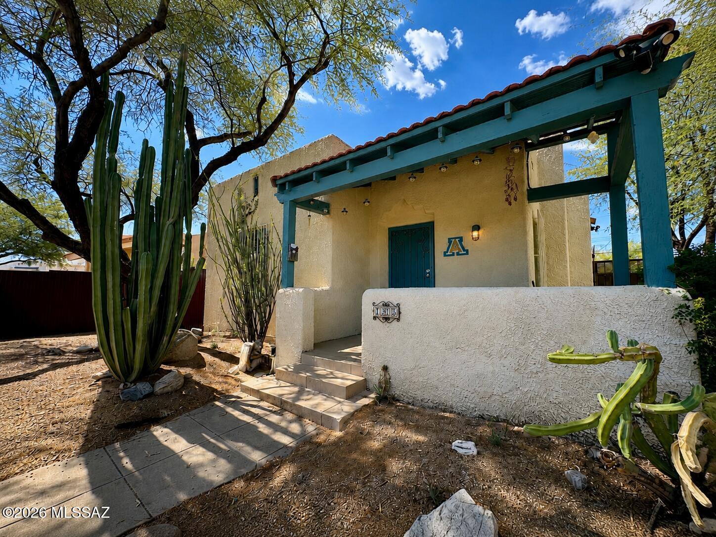 Tucked into Tucson's historic Feldman's neighborhood just moments from the University of Arizona, this distinctive property pairs character, flexibility, and opportunity in one compelling address. The main residence offers 3 bedrooms and 2 baths, while the detached 1-bedroom, 1-bath casita creates the perfect setup for guests, multigenerational living, a private studio, or income potential. Thoughtfully constructed with SABS Expanded Polystyrene, the casita adds an energy-efficient, environmentally conscious element to the property's appeal. Rich in charm and ideally positioned near campus, downtown Tucson, dining, and entertainment, this is a rare central Tucson offering with both lifestyle and investment upside. Whether you're an owner-occupant, investor, or someone seeking a unique property with income potential, this is a rare find in the heart of Tucson.