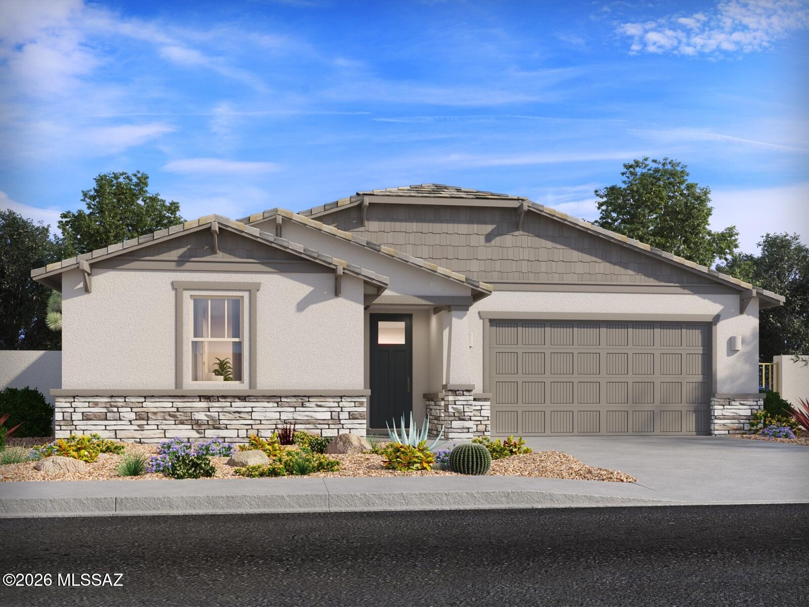 Brand new, energy-efficient home available by May 2026! The Diamond plan features five bedrooms plus a flex space that makes the perfect teen room. Make guests feel at home with a private bedroom and bathroom nestled off the foyer. Summit at Rocking K is coming soon to Vail, AZ. This master-planned community offers five floorplans with easy access to award winning schools located in the Vail School District. Residents will enjoy a wide array of amenities including pickleball courts, playgrounds and a splash pad. Move-in ready with a washer, dryer, fridge, and whole-home blinds; closing in 60 days or less - guaranteed. We'll reimburse up to $5,000 for delays we cause.