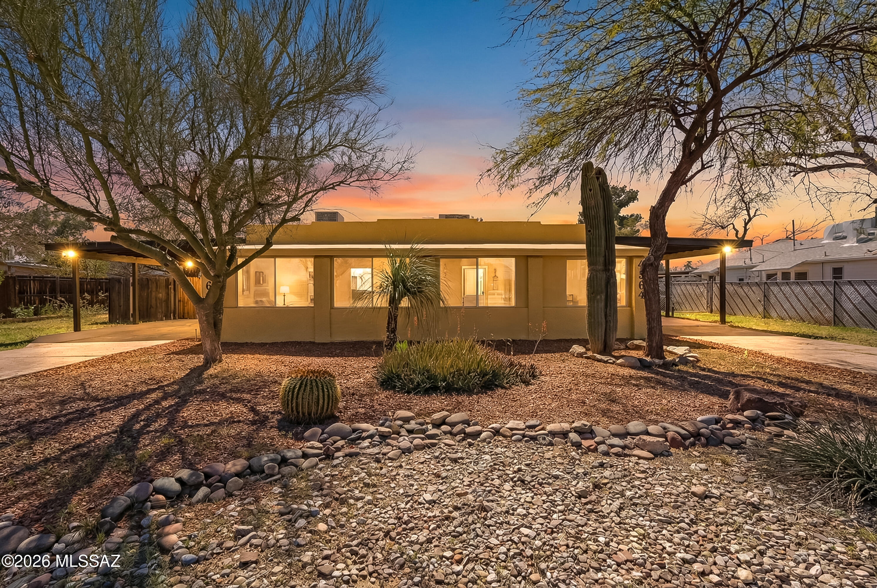 Cute as a button! 4564-4566 E SENECA ST! DOUBLE BRICK/STUCCO CONSTRUCTION. Freshly painted exterior. Deep front yard with desert landscaping. Remodeled Kitchen in 4564 and NEW kitchen/New Appliances in 4566! Saltillo Tile Throughout each unit! Each has cov patio, private fenced yard, cov parking & deep concrete driveway! Common Laundry room@4566 w/backyard access. Updated baths, fans, water heaters & more. ALL UTILITIES GAS, WATER AND ELECTRIC ON SEPARATE METERS! Heart of Tucson tucked away from busy roads with easy access to TMC, UofA and other major Employers! Bonus Tucson community gardening park around the corner on Bell!