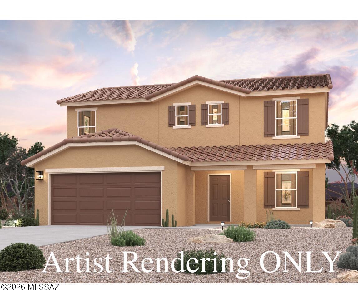 Discover your dream home in Entrada Del Toro! Introducing the Sage Floor Plan--a two-story design blending modern convenience with elegant features. The main level offers an open layout with a great room, dining area, and contemporary kitchen featuring quartz counters and LG appliances. A versatile flex space can serve as a home office or extra living area. Upstairs, find three spacious bedrooms, including a primary suite with walk-in closet and ensuite bath with double vanity. Each bedroom provides comfort and privacy. Plus, enjoy a 2-bay garage and thoughtful design throughout.