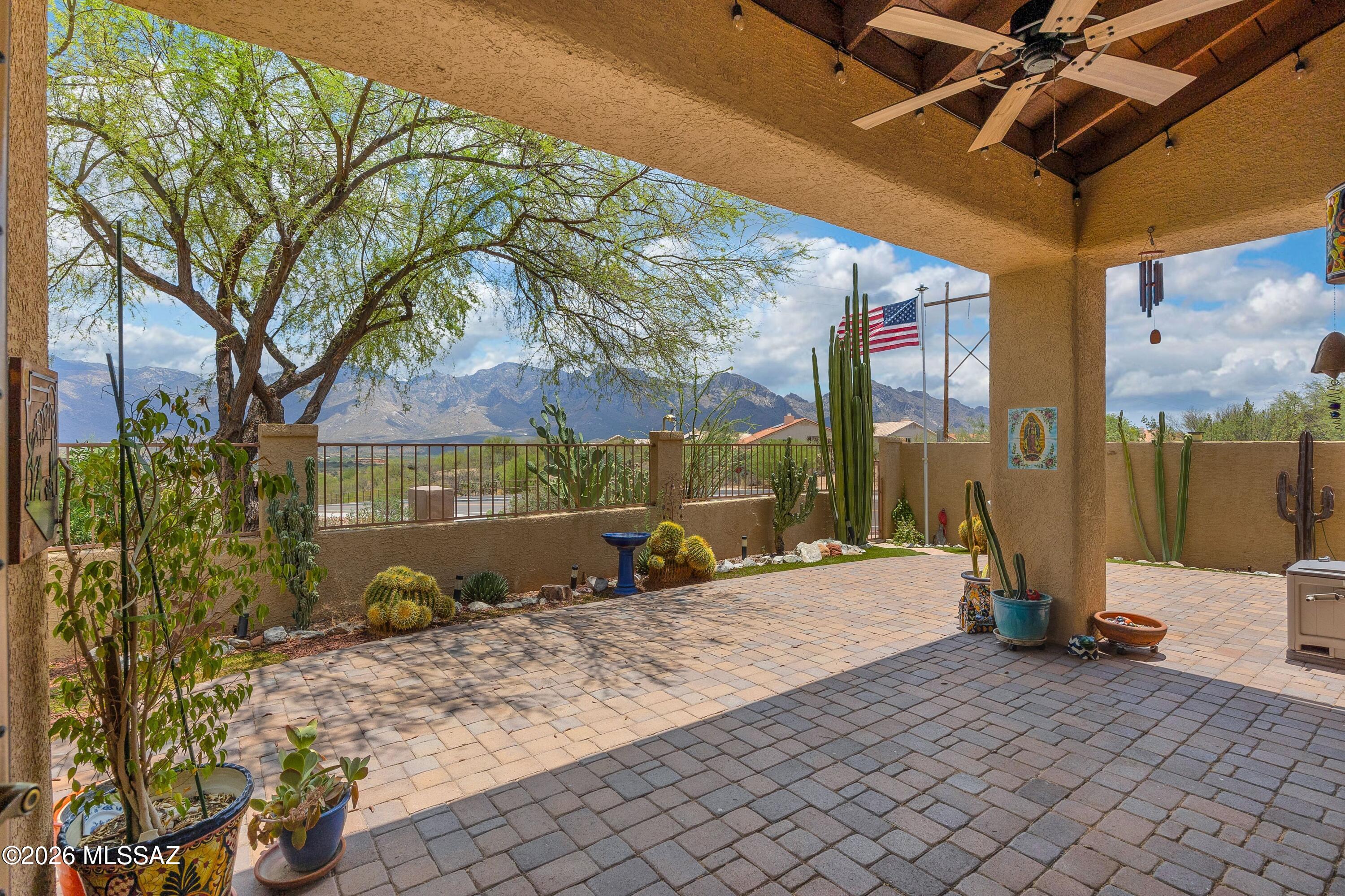 Welcome to Your Next Chapter in Oro Valley!
Nestled in the ''Valley of Gold,'' this darling 3bedroom, 2.5 bathroom patio home offers the perfect blend of luxury living, convenience, and comfort. Situated on a spacious lot that offers easy access to the area's beautiful walking paths, this property is designed for an effortless indoor-outdoor lifestyle against the captivating backdrop of the majestic Santa Catalina Mountains.Step inside to a bright, open great room featuring a cozy fireplace just off the kitchen ideal for both relaxing and entertaining.
Recent upgrades include-Fresh Interior Paint throughout Newer HVAC,Newer Anderson Windows paired with elegant plantation shutters
Newer Appliances, kitchen cabinets, granite counters, owned soft water system, leased solar The Ultimate Lock-and-Leave Lifestyle

Located in a secure, gated community, this home is the perfect "lock-and-leave" property. 

The HOA covers:Roof maintenance and exterior paint,Front landscaping, Community gates, private roads, and the pristine community pool and spa.Beyond your front door, Oro Valley offers a rich lifestyle full of amenities. 

Enjoy nearby walking and hiking trails, or hop onto The Loop, the famous bike path that wraps all the way around Tucson. The neighborhood features a dedicated dog park and a playground for the little ones.Everything you need is just minutes away:Conveniences: Grocery stores, top-rated Oro Valley schools, and the Oro Valley Hospital.Entertainment & Dining: The nearby Marketplace features a movie theater, top rated schools, fantastic restaurants, and the highly anticipated Mountainside Fitness center (opening soon!) and much more!

This little gem truly offers the luxury living and comfort that will meet all your needs. It is the perfect place to call home for your next chapter!