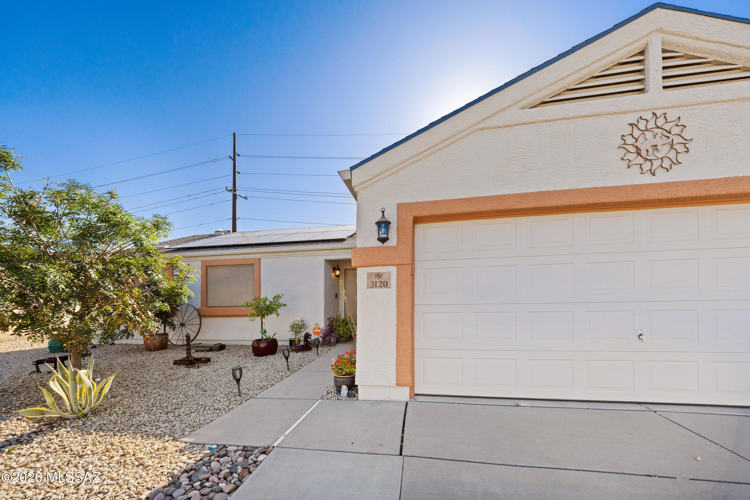 Welcome to 3120 S Beck Drive, a beautifully updated home offering modern comfort, energy efficiency, and exceptional convenience. Built in 2001, this move-in ready property features numerous major upgrades, including a newer HVAC system, newer water heater, and a roof that is only 2.5 years old. Enjoy lower utility costs with owned solar and entertain with ease in the backyard featuring a built-in BBQ grill. Inside, you'll find a thoughtfully updated interior complemented by a built-in surround sound system that extends throughout the home, creating the perfect atmosphere for everyday living and entertaining.

The tandem garage provides additional flexibility with a dedicated workstation area, ideal for hobbies, projects, storage, or a home workshop.

Conveniently located just minutes from Davis-Monthan Air Force Base, shopping, dining, parks, and everyday amenities, this home offers the perfect combination of comfort, functionality, and location. Don't miss your opportunity to own this well-maintained, energy-efficient home with upgrades already completed for peace of mind.