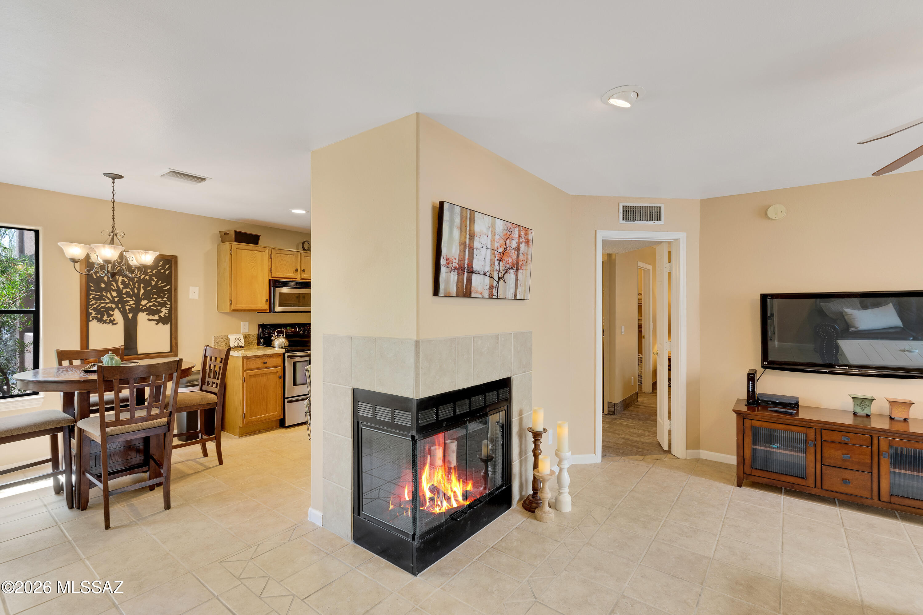 Located in the highly sought-after Catalina Foothills, this fully furnished, turn-key, ground-level condo showcases high-end furnishings and premium finishes throughout, offering exceptional comfort, convenience, and strong investment potential. The 2-bedroom, 2-bath layout features a spacious primary suite with full bath, dual vanities, and large walk-in closet. This exceptional design includes a modern kitchen with granite countertops & stainless steel appliances. Enjoy mornings on your private screened patio in a serene desert setting. Community amenities include pools, spas, fitness center, and tennis/sport court. Direct access to Ventana Canyon hiking, and minutes from golf, dining, and shopping--ideal as a primary home, vacation retreat, or turnkey Airbnb opportunity. Owner/Agent.