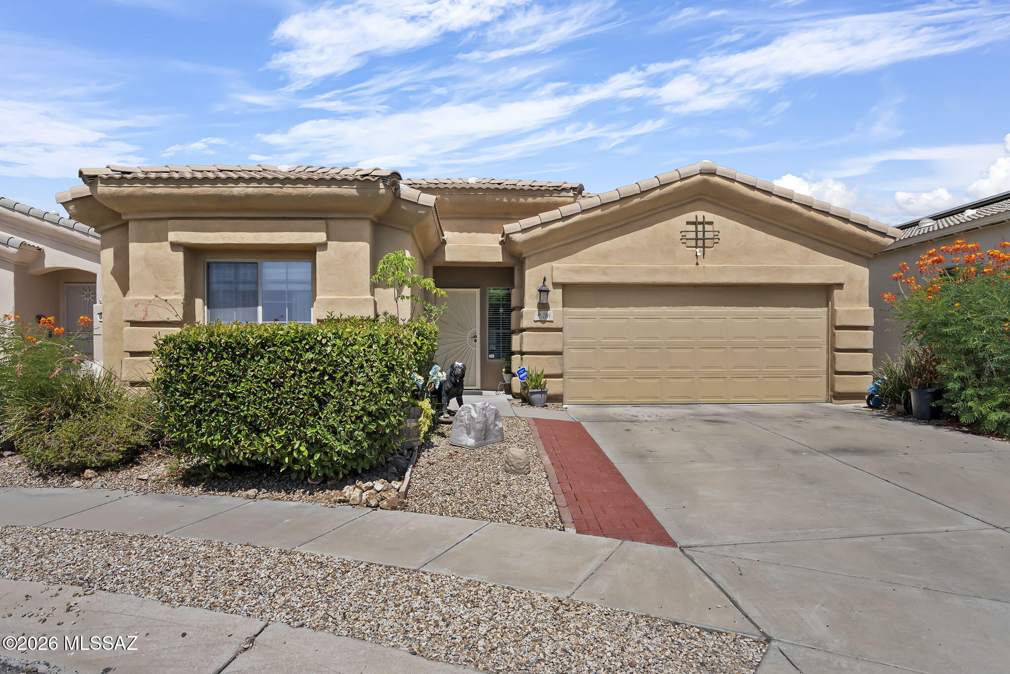 Discover the charm of this beautiful 55+ community La Joya subdivision home. Step into your future home--a beautifully maintained 3 bedroom, 2 bath residence offering 1859 square feet of inviting living space. The open-concept layout creates a spacious feel throughout the house.   The kitchen features corian countertops, ample cabinetry, and an oversized breakfast bar.   The spacious living area is perfect for hosting loved ones, while the warm, neutral color palette complements any interior style. Enjoy the serenity of your private backyard. 

Living in this La Joya subdivision means enjoying a wide range of amenities.  Residents have access to a clubhouse, spa, pickleball courts, recreation room, and a pool ideal for unwinding. This home offers the ideal balance of comfort, style, and low-maintenance living in a desirable area. Located close to shopping, golf, medical facilities, and restaurants, this exceptional home offers an active lifestyle in a great community. Come and enjoy the best of Green Valley living.