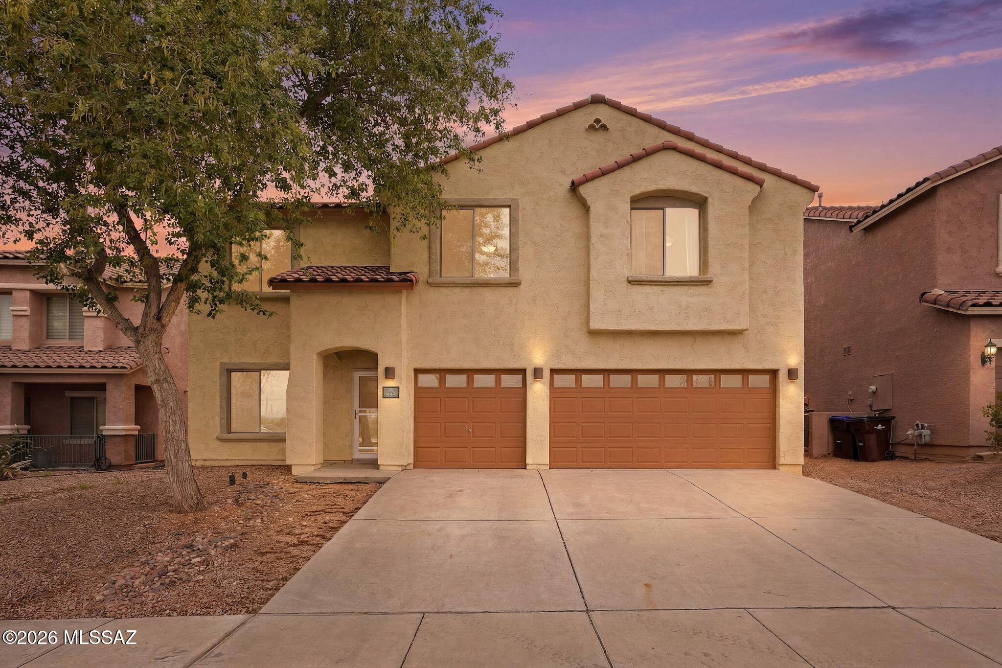Welcome home to this beautiful two-story home featuring 3 spacious bedrooms, 2.5 bathrooms, and a versatile den that can easily become a 4th bedroom, playroom, or home office. Brand new HVAC system. Nestled in the highly desirable Rancho Sahuarita community, this home offers the perfect setting to make lasting family memories. Spend your days exploring the community's incredible amenities, including a sparkling lake, water park, walking trails, skate park, and numerous neighborhood parks where kids can play and families can gather. Back at home, the beautifully landscaped backyard is the perfect place to host summer BBQs, celebrate special occasions, watch the kids play, or simply unwind together after a long day.