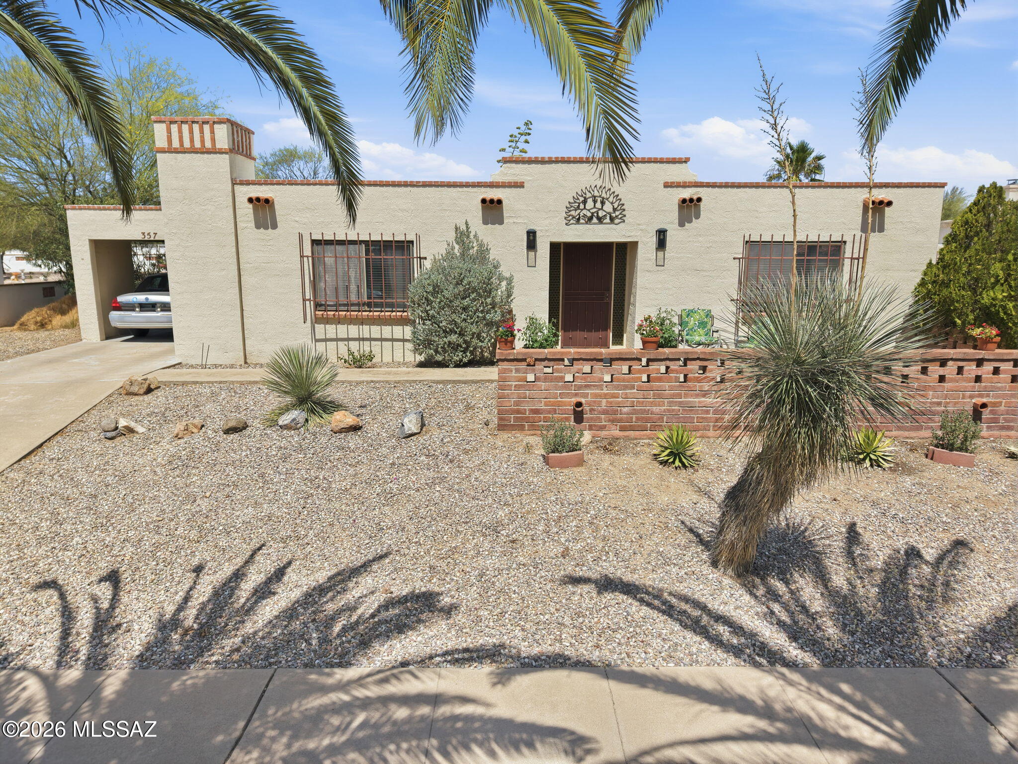 Welcome to a home filled with possibility! This charming 2-bedroom, 2-bath home offers spacious bedrooms, a functional layout, and great bones -- ready for its next owner to bring their vision and personal style to life. The low-care yard features beautiful desert plantings, creating an easy Arizona lifestyle with room to relax, garden, or enjoy the outdoors. While the home would benefit from thoughtful updating, it offers a wonderful opportunity to make it truly your own. Whether you're looking for a full-time residence, seasonal retreat, or a home with potential, this one is ready for its next chapter.