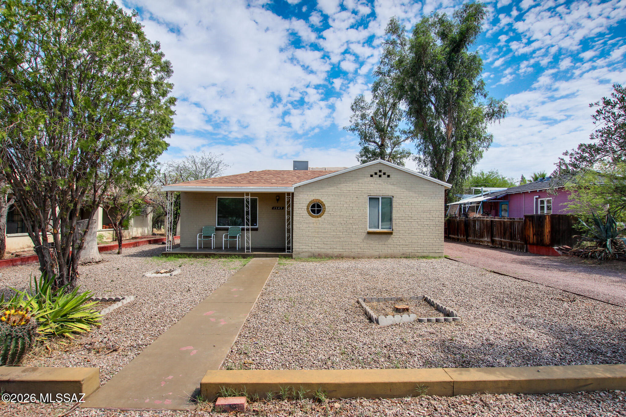 Move-in ready 3BD/2BA home blending classic Tucson charm with thoughtful updates in a prime central location near the UofA, UMC, downtown, shopping & dining. Fresh interior paint, new carpet, dual-pane windows, granite countertops, SS appliances. The spacious enclosed Bonus Room offers flexible living space (not included in sq. ft.) with new French doors leading to the backyard (per text overflow page on SPDS, Buyers are encouraged to conduct all inspections they deem appropriate to their full satisfaction). Situated on a generous lot with potential for an ADU or guest house (buyer to verify). Recent seller improvements include new fascia, skylight, exterior repairs, landscaping & more, making this home truly move-in ready!