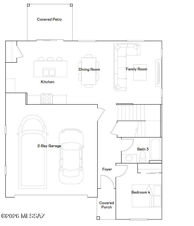 This new two-story home features a bedroom and full bathroom off the foyer, near an inviting open-concept layout that combines the kitchen, living and dining areas to encourage simple entertaining and multitasking. A versatile loft on the second floor is perfect for gathering or lounging and easily accessible from three additional bedrooms, including the lavish owner's suite with a full bathroom and walk-in closet. Our homes come with Quartz Countertops, the Rinnai Tankless Water Heaters, Smart Thermostats, Post-Tension Foundation, Radiant barrier roof decking, 2'' Faux Wood Blinds and more! As an added bonus, this home includes a washer and dryer.