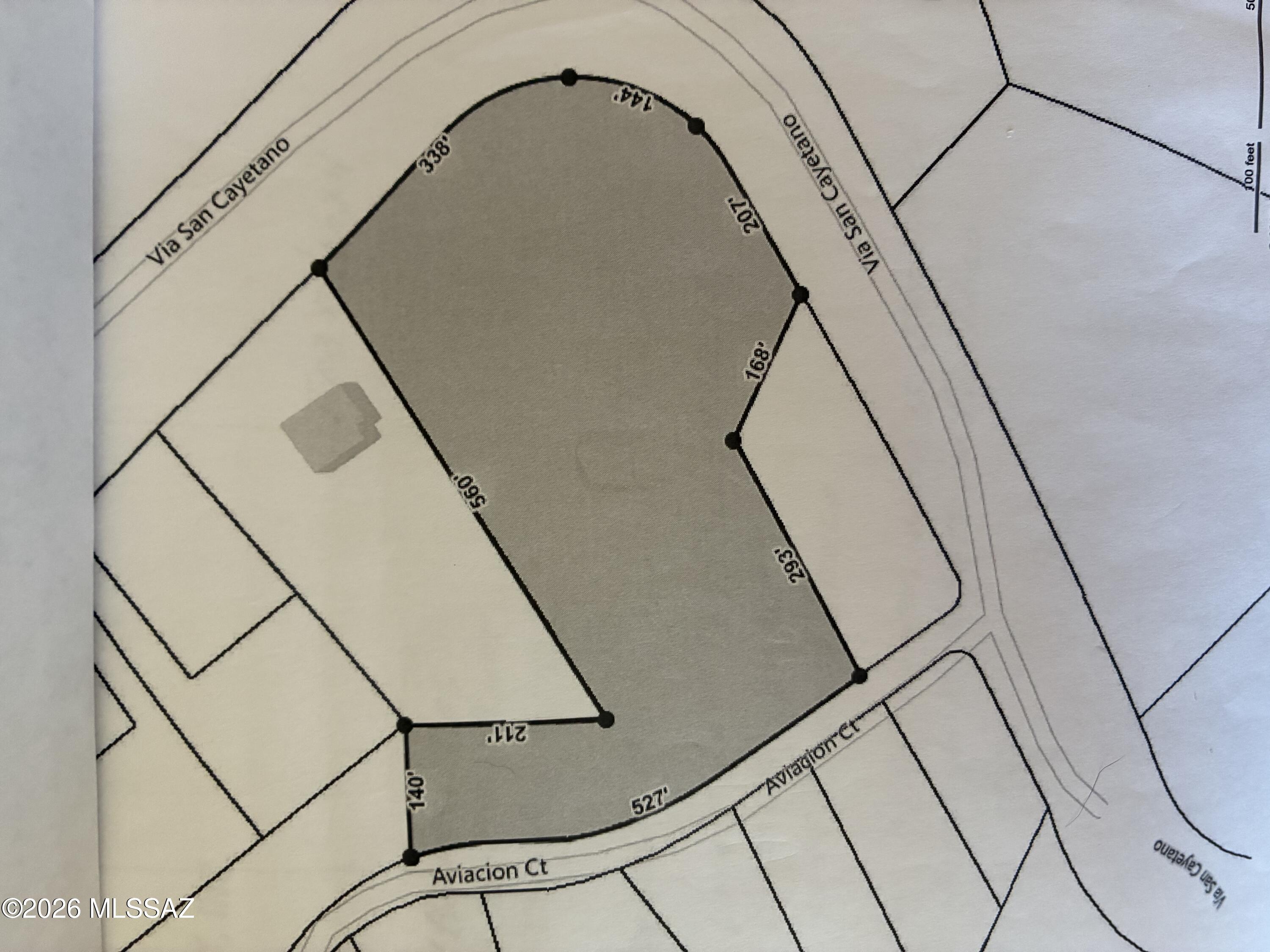 High lot with Mt Cayetano views with airliner views north where you can see Tubac and more.  Property has two access roads and very private