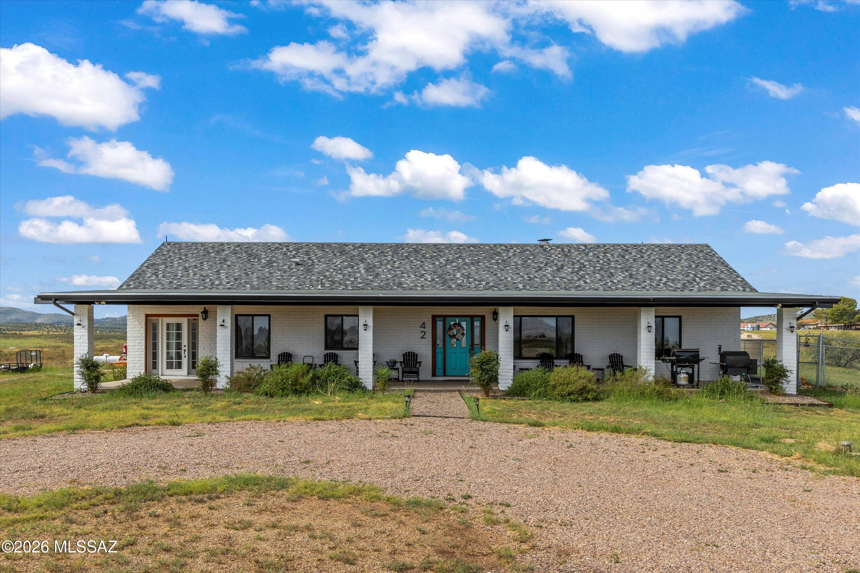 Discover your dream home at 42 Fairview Ln, Elgin AZ! This 2 parcel, 9.5 acre combined stunning property Has many new upgrades throughout, offering modern comfort and style. Enjoy breathtaking 360-degree scenic mountain views from every angle, providing a serene and picturesque backdrop for daily living. Located in the charming community of Elgin, known for its beautiful landscapes and burgeoning wine country, this home offers the perfect blend of tranquility and accessibility. Don't miss this exceptional opportunity!