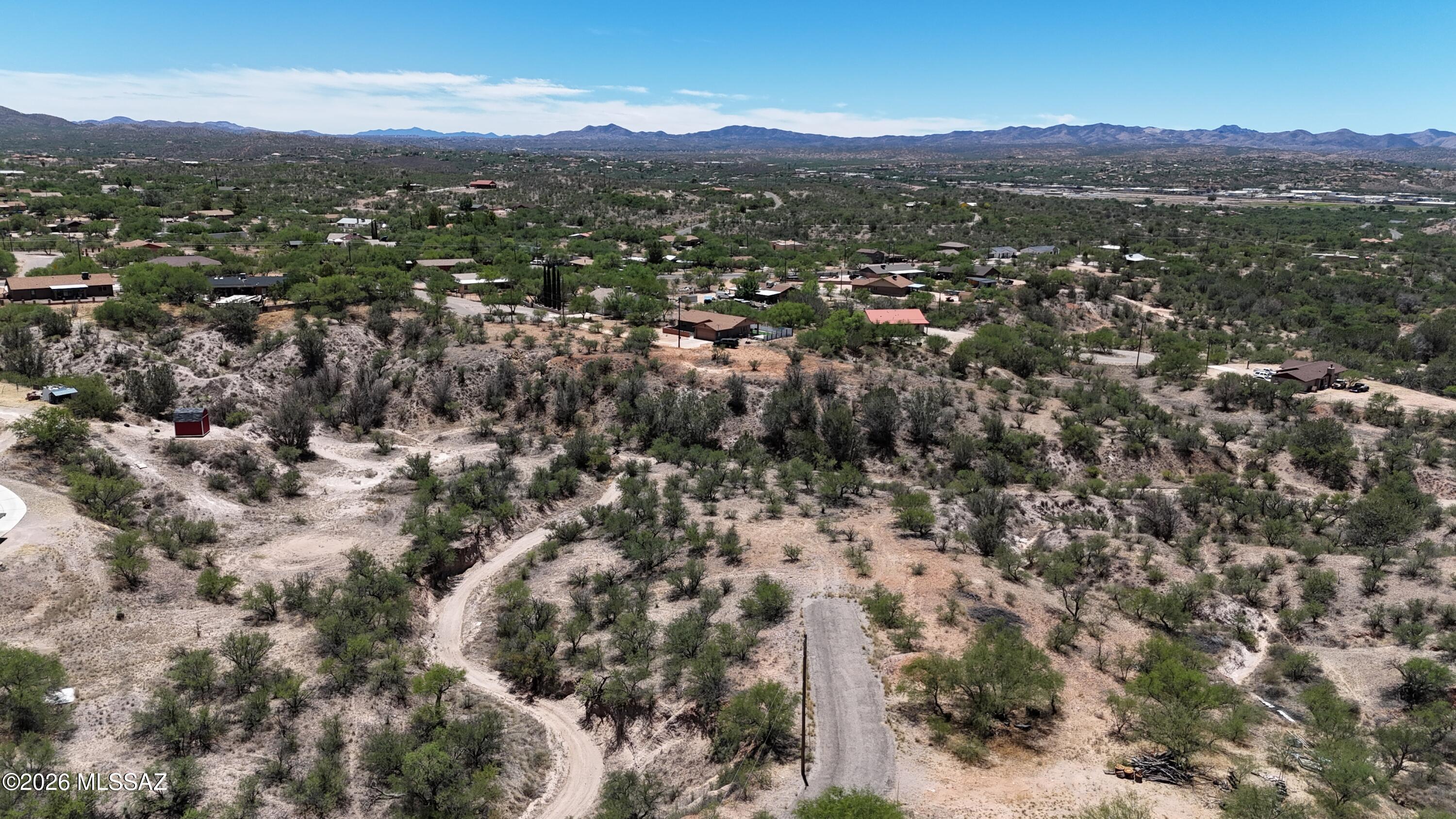 Over 1 acre at the end of a cul de sac.  Paved roads, mountain views.