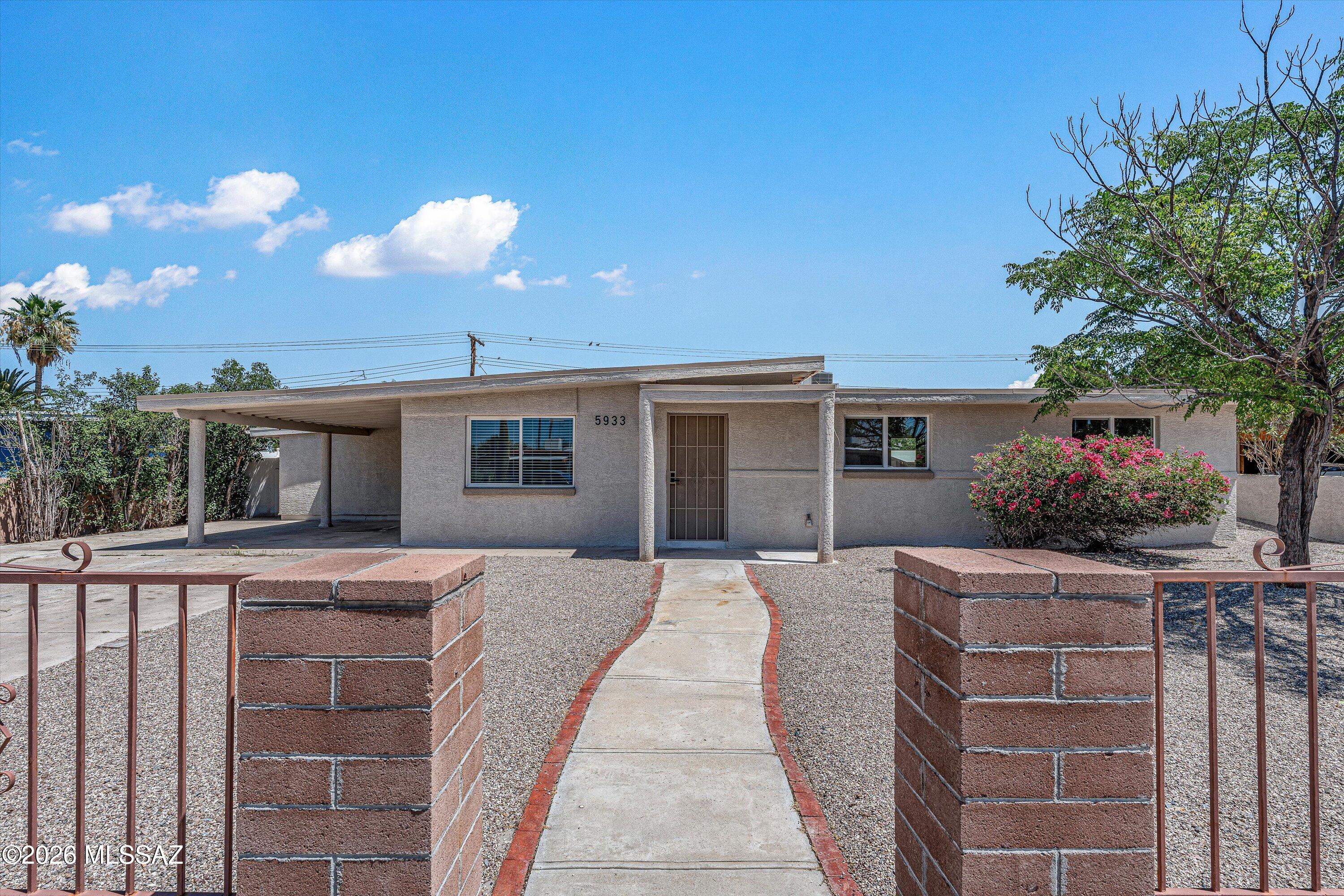 Move-in ready 4-bedroom home with a bonus room offering flexible living space. Features include new luxury vinyl plank flooring and new carpet throughout. Updated kitchen with granite countertops and ample cabinet space. Bathrooms have been updated with tiled showers. Spacious backyard includes a pool and fire pit area, providing additional outdoor living and entertaining space. Convenient layout with modern updates throughout.