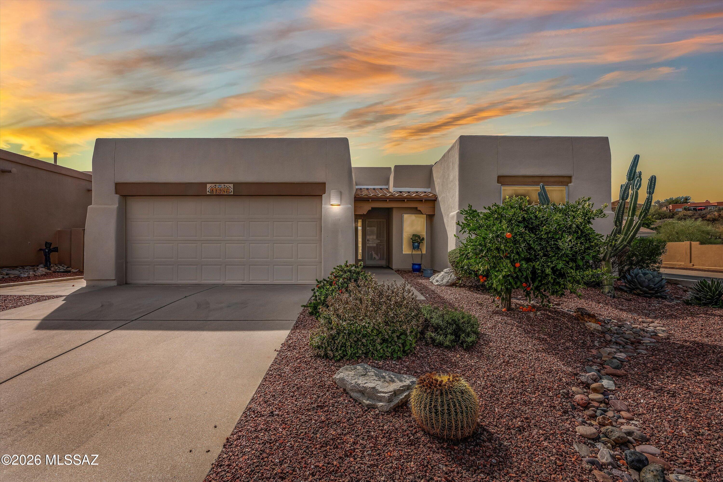 This exceptional home features numerous custom upgrades and is located in the highly sought-after Catalina Shadows Estates in the heart of Oro Valley. The 3-bedroom, 2-bath layout is thoughtfully designed with the primary suite privately situated on one side of the home, while two additional bedrooms on the opposite end offer ideal space for guests, a home office, or flexible living. The primary suite is a true retreat, featuring a luxurious bath and both a walk-in closet and an additional closet for ample storage. The upgraded kitchen opens to the dining area, where windows frame beautiful mountain views, creating an inviting space for everyday meals and entertaining.
Step outside to a professionally landscaped backyard oasis with a sparkling pool and soothing waterfall, ****SEE MORE*** ..... set against stunning views of Pusch Ridge. Major upgrades include a NEW ROOF (Aug 2025), new HVAC (June 2023) with 10-yr P&L warranty, water heater (May 2019), and new pool pump (July 2025). Quietly located near hiking trails and three golf courses, this move-in-ready home offers refined desert living.

Check out the property Video.....

https://iframe.videodelivery.net/a33f4d8ddd92fd30f988880ad0b672e8