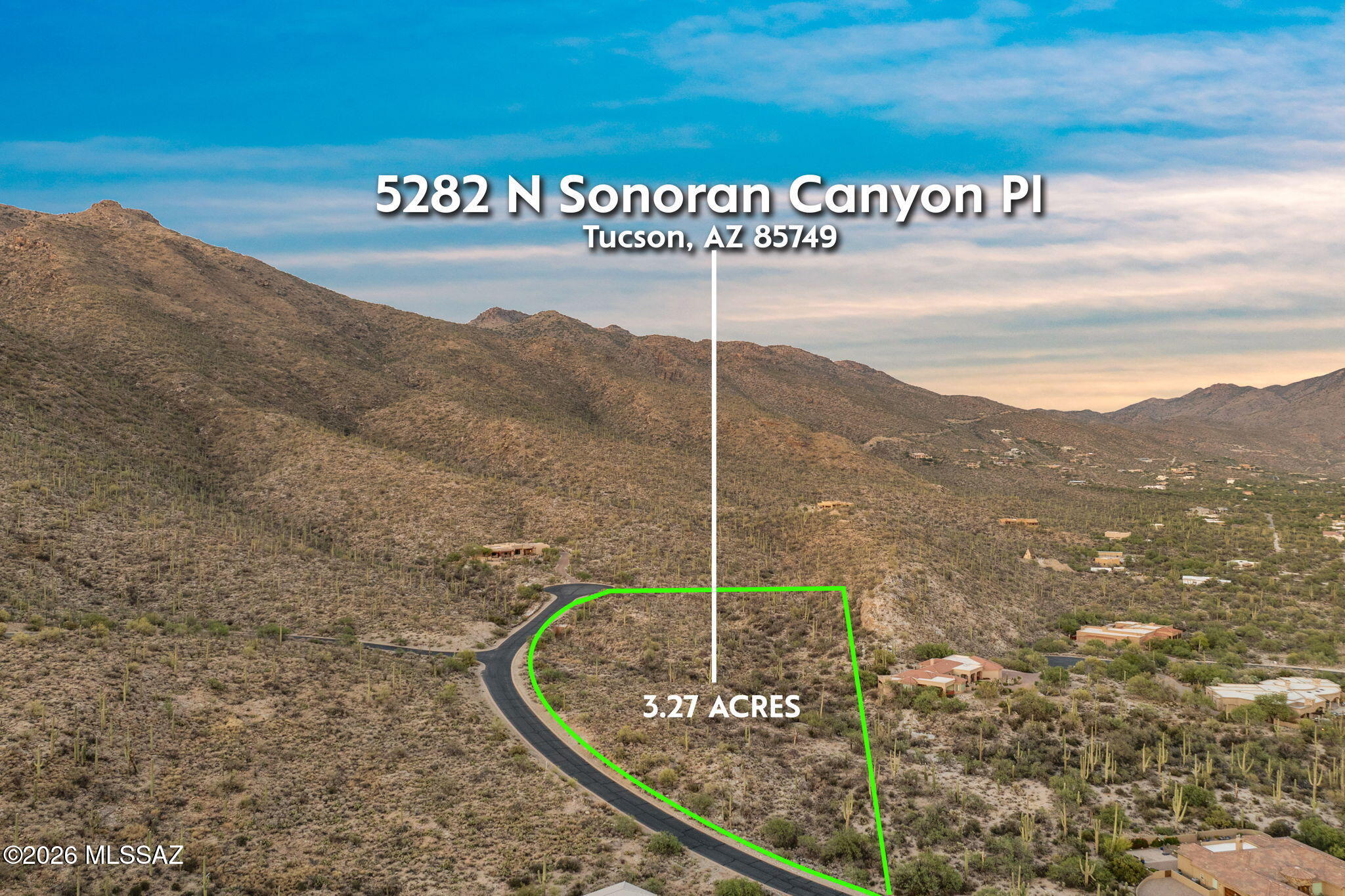 An amazing opportunity to build your custom dream home on 3.26 saguaro studded acres in one of Tucson's most desirable Northeast areas. Enjoy the privacy of gated Saguaro Hills Estates surrounded by million dollar homes, at the top of the community this cul-de-sac homesite is high above the valley with panoramic views spanning the Santa Catalina Mountains, Tanque Verde Valley and Tucson city views. Minutes from golf at Sabino Springs/Arizona National, Forty Niner Golf Country Club, Saguaro National Park East, exceptional road cycling, mountain biking, birding at Agua Caliente Park and Mt. Lemmon's fantastic year-round recreation. Near Northwest Hospital, Banner University, TMC, Raytheon and located in the highly regarded Tanque Verde School District. Adjacent lot 31 available for purchase.