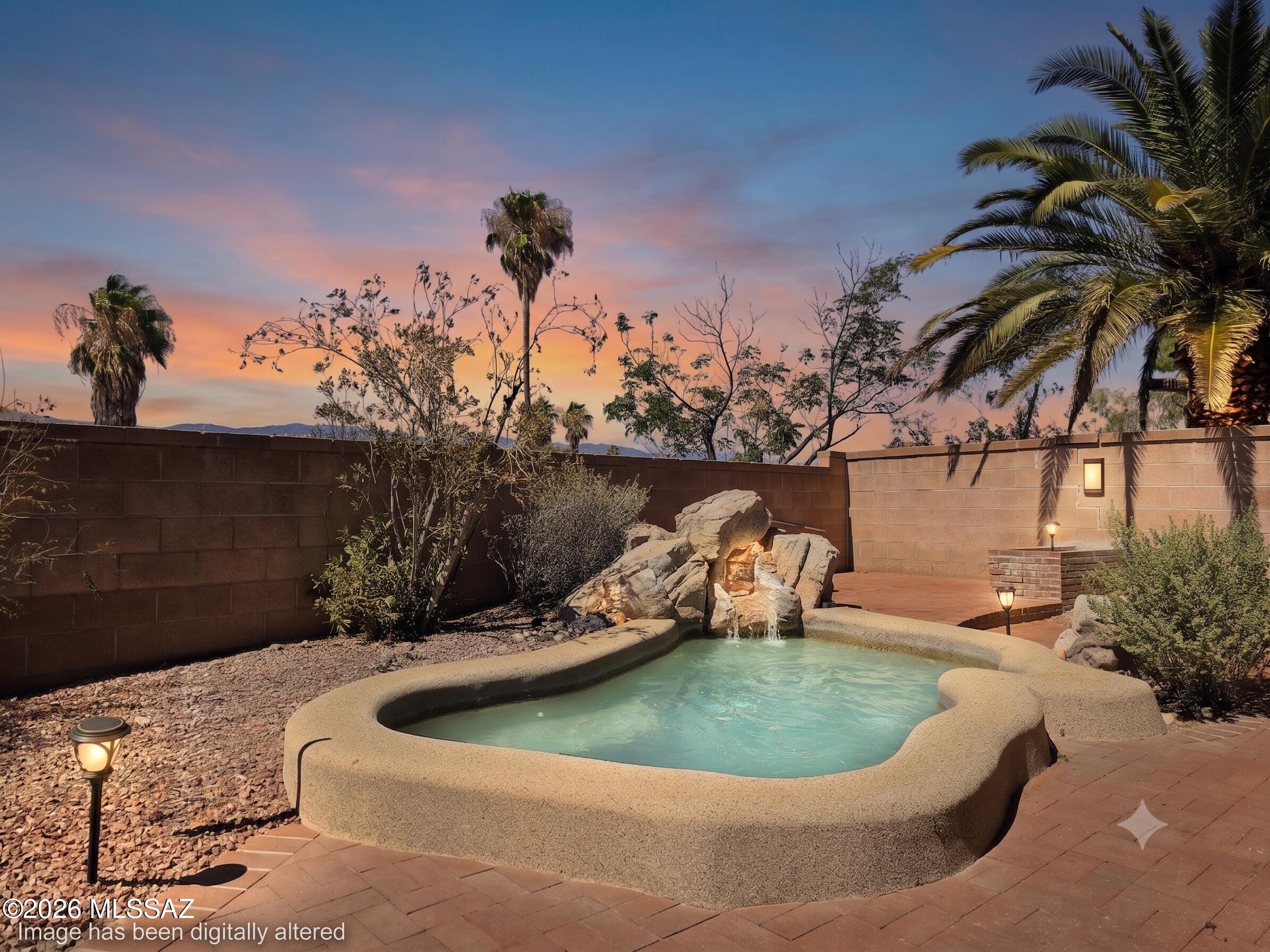 This charming 3-bedroom, 2-bath home is tucked away on a cul-de-sac lot, and there is no HOA! Inside, the kitchen features stainless steel appliances and updated finishes. The living room draws you in with a cozy wood-burning fireplace and a built-in wet bar, perfect for entertaining or unwinding after a long day.
One secondary bedroom features a built-in Murphy bed, desk, and bookcase, ideal for use as a guest room, home office, or both. The entire second floor is devoted to a private primary suite that includes a personal loft area overlooking the living space below, and the sparkling spool outside with a mountain view backdrop complemented by the double-door entry, double-sink vanity, and spacious walk-in closet.
Enjoy the outdoors with a low-care backyard designed for year-round livi and comfort. Redbrick walkways lead to a built-in grill and the standout feature: a versatile spool that transforms with the seasons. A refreshing plunge pool to beat the summer heat, and a heated, bubbling spa for cool evenings. Weekly pool service is included, so you can simply relax and enjoy.
Pets considered on approval with an additional deposit.
