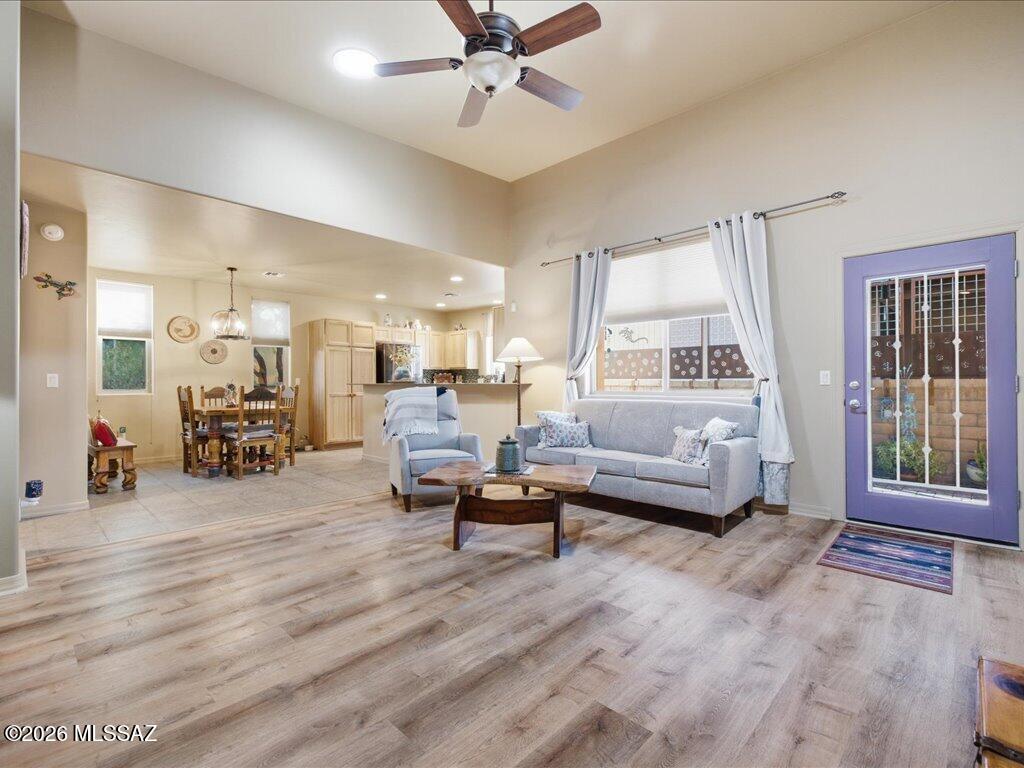 Welcome home to this exceptional one-owner residence in the highly sought-after Civano community! Impeccably maintained and truly move-in ready, this 2010-built home offers 2 bedrooms plus a flexible den with an existing closet--perfect as a home office or easily converted into a 3rd bedroom. The desirable split-bedroom floor plan maximizes privacy and functionality across 1,365 sq. ft. Major updates include a new HVAC in 2022, and the roof is scheduled to be professionally resealed in July, offering added value and peace of mind. Every detail reflects pride of ownership. If you're looking for a home that's spotless, beautifully cared for, and ready to enjoy from day one, this is the one!