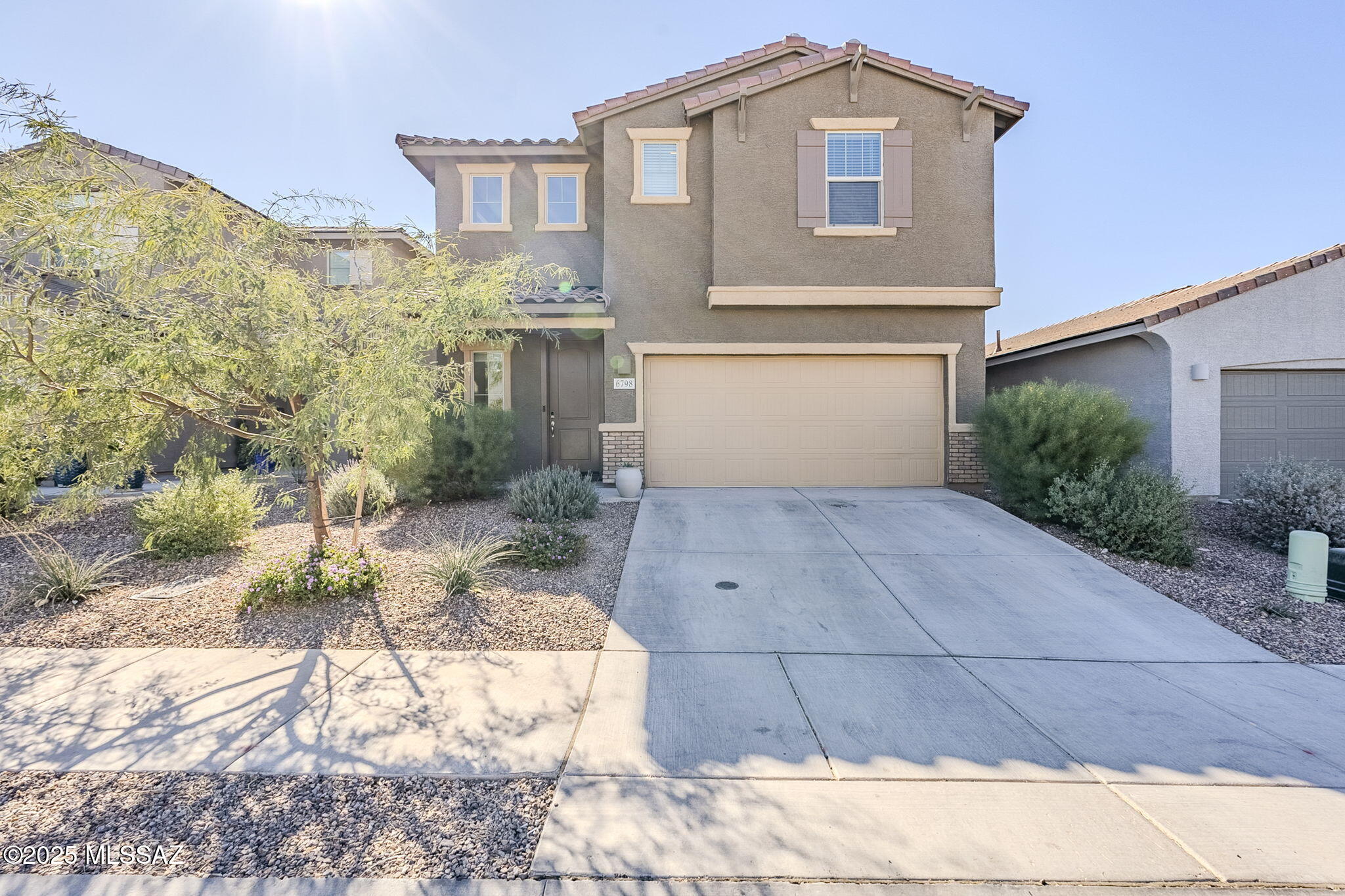 Seller will accept or counter offers between $375,000-$395,000.
This better-than-new 4-bedroom, 2.5-bath home comes with an assumable VA loan for qualified veterans. The thoughtful floor plan features a primary suite on the main floor with a custom closet, while upstairs boasts a loft surrounded by 3 spacious bedrooms. The fully landscaped, low-maintenance backyard is perfect for relaxing or entertaining. Conveniently located near Amazon, Davis-Monthan AFB, and Raytheon, and in the highly desirable Vail Unified School District, this home is within walking distance of community amenities. Don't miss this move-in-ready gem!