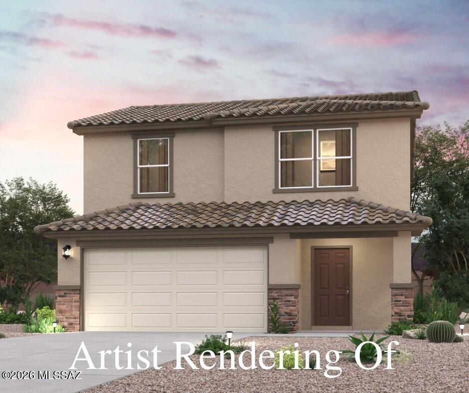 ''Step into your new life at this beautifully crafted home in the heart of the Entrada Del Toro West. Welcome to the Auburn Plan where modern design meets comfort. This elegant 2-story home features a flowing open layout that connects a spacious kitchen, sophisticated great room, and inviting dining area. The kitchen is a culinary haven with stylish cabinetry,  quartz countertops, and  stainless steel appliances, including a range, microwave, and dishwasher.
The first floor also includes a convenient powder room. Upstairs, enjoy a tranquil primary suite with a private bath featuring dual vanity sinks and a large loft perfect for relaxation or entertaining. A spacious 2-car garage adds functionality. With energy-efficient Low-E insulated dual-pane windows and a 1-year limited home warranty