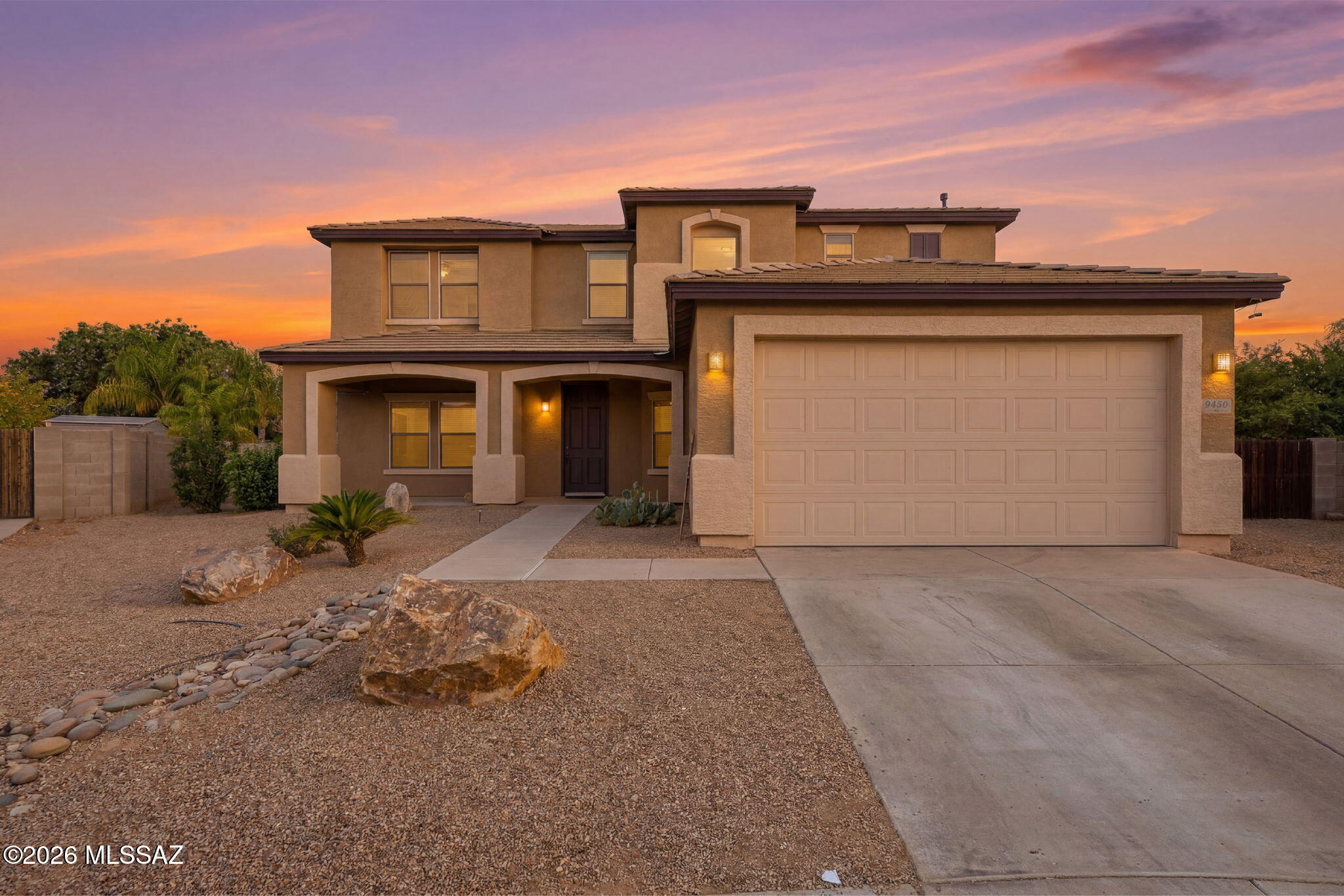 Spectacular 5BR/3BA home on a huge .27 acre lot on a cul-de-sac. Enormous backyard built for entertaining complete with a sparkling pool, basketball court, plenty of extra room for your imagination and a double gate for easy access.  Light, bright versatile floor plan has 1 bed/bath downstairs perfect for mom or guests. 3 guest bedrooms upstairs w/ a full hall bath and a versatile loft area. Large primary en suite overlooking the backyard. Open kitchen w/ extended upper cabs &  double oven. New carpet in select living areas, roof new 3 years ago, A/C units well maintained on a service contract & solar screens to keep it cool in the summer. Conveniently located near shopping, dining, schools with quick freeway access.  Same family owned since 2010, this home has been lovingly cared for.