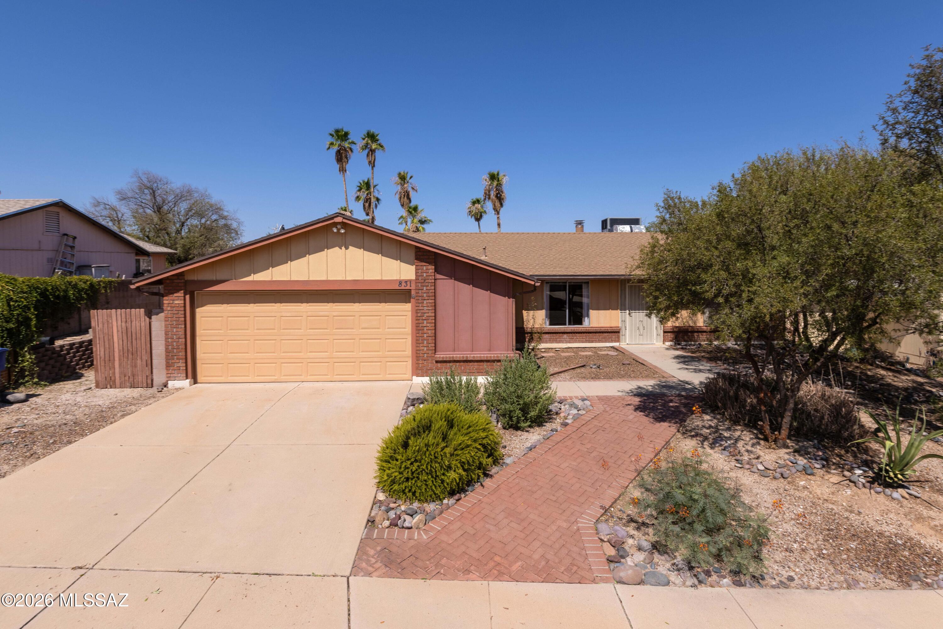 Beautiful mountain views from this well-maintained 3-bdrm, 2-bath located on a quiet cul-de-sac. The spacious primary suite features a walk-in closet and a versatile addition that can be used as a home office, or expanded bedroom space. Just off the primary bedroom is an additional bonus room that the previous owner used as a workshop, but it would also make an excellent plant room, hobby room, or creative space. Wood-burning fireplace, ceiling fans, and a security front door for added comfort and peace of mind. HVAC system was replaced in 2024.  Covered back patio overlooking the large backyard with a block fence, providing plenty of space for entertaining, gardening, or relaxing. Completing the home is a 2-car garage and a location that combines privacy with beautiful surroundings.