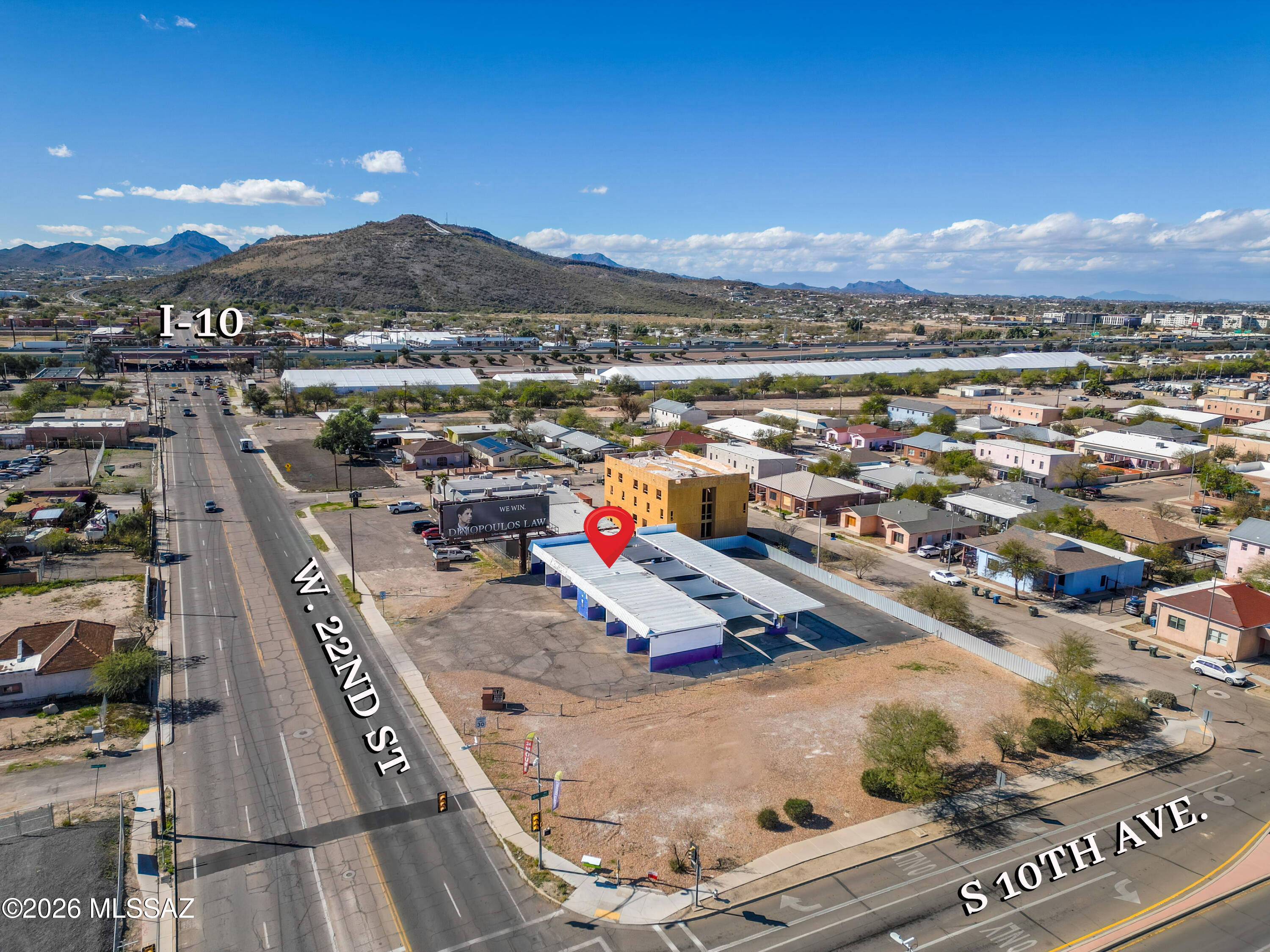 Self Service Car Wash in business since 1973. Sale includes Car Wash and adjoining three vacant lots. Located on a desirable corner lot close to I-10, the 22nd Street Gem & Mineral Show, and downtown Tucson. Sale includes tax code numbers 117-09-114B, 117-09-113A, 117-09-110A, and 117-09-109B.
Car wash has been under new management and has undergone approximately $200,000 in new equipment from the new owners, along with a full remodel to every system - including new coin vaults, plumbing, water line, low pressure soap systems, electrical, vacuums, credit card readers, and much more. The large adjoining vacant lot provides additional potential for parking, storage, food truck use, or other income-producing opportunities.
Seller is licensed to sell real estate in Arizona.