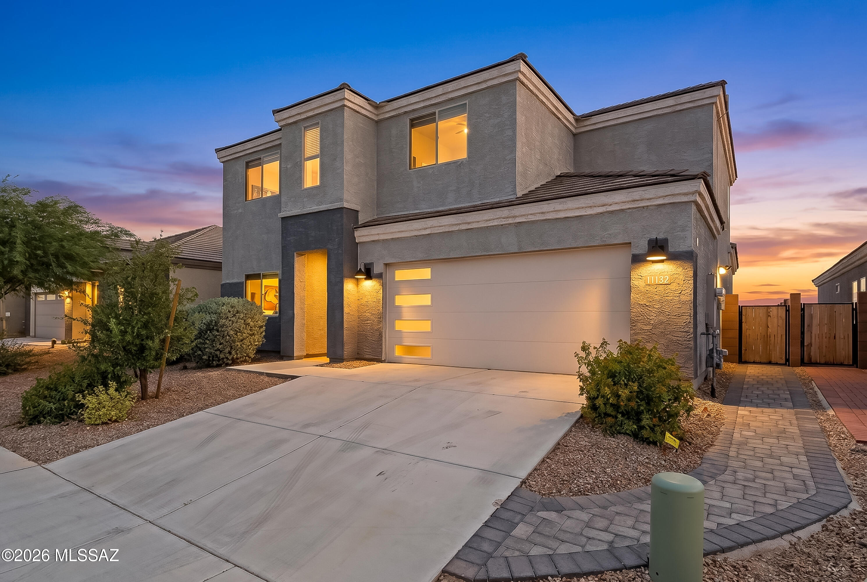 Seller will accept or counter offers between $420,000 and $440,000. Welcome to this beautifully upgraded 2-story home in the Hanson Ridge community of Vail, AZ. Offering 2,434 sq ft, this spacious floor plan features 4 bedrooms, 2.5 bathrooms, a downstairs den, and a 2-car garage. The open-concept great room flows into an oversized kitchen with quartz countertops, stainless steel gas range, microwave, dishwasher, large pantry, and plenty of space for gathering. All bedrooms are located upstairs, offering privacy and separation from the main living areas. Additional features include solar to be paid off by the sellers at closing, a VA assumable loan with a 4.75% interest rate for qualified buyers, quartz countertops in the bathrooms, tile flooring throughout the entry, kitchen, dining room, laundry room, bathrooms, and great room, Ultra Filter Single Stage® water filtration, Rinnai® tankless water heater, LED lighting, and a covered back patio. The landscaped backyard includes pavers, turf, no rear neighbors, and backs to Arizona State Trust Land, creating a peaceful setting with scenic surroundings.
Located in the highly regarded Vail School District and close to Davis-Monthan Air Force Base, this home offers modern comfort, thoughtful upgrades, and a wonderful Southern Arizona lifestyle.