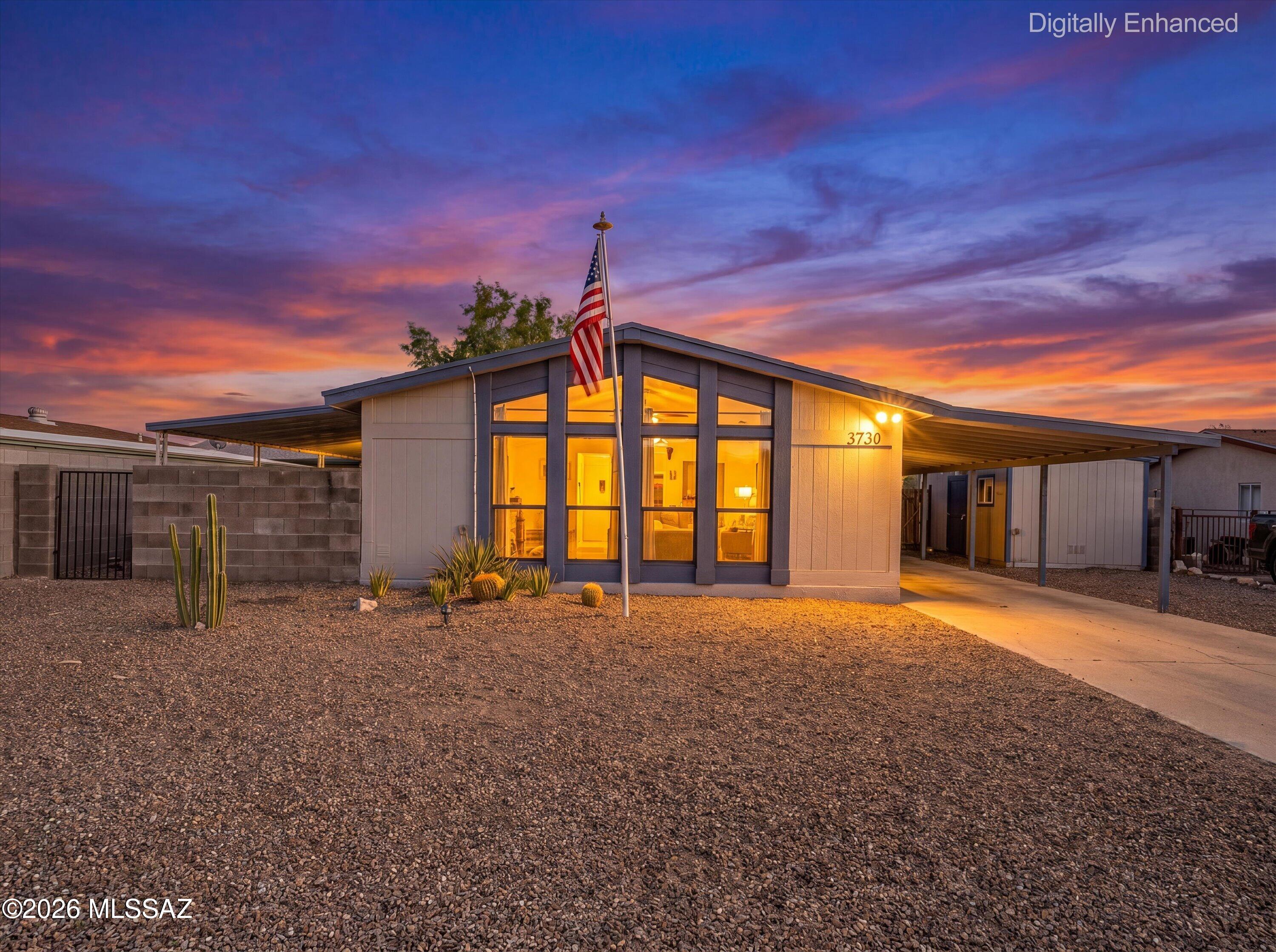 Welcome to this charming 3-bed, 2-bath manufactured home offering 1,536 square feet of comfortable living space!This beautifully maintained property features recent interior & exterior paint, stylish new vinyl plank flooring throughout, & an updated primary bathroom. The owned solar system provides added energy efficiency & value. Step outside to enjoy the large, private walled backyard-perfect for relaxing, entertaining, or gardening. A spacious Tuff Shed with electrical power offers excellent storage, workshop space, or hobby potential. Situated on a quiet cul-de-sac, this home showcases true pride of ownership & has been meticulously maintained. Conveniently located near restaurants, shopping centers, & public transportation, you'll enjoy easy access to everyday amenities! No HOA!