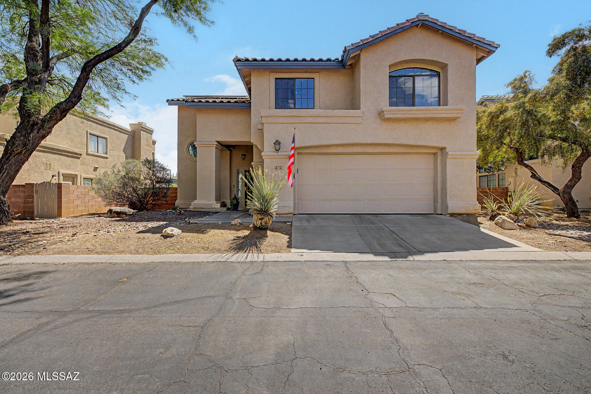 OWN THE POWER. LOVE THE LOCATION. VA Assumable Loan at 4.625% | Fully Owned 11.56 kWp Solar System!

Welcome to this stunning 4-bedroom, 3-bath home in the highly sought-after Tierra Santa community, nestled near the breathtaking Sabino Canyon recreation area, backing up to the greenbelt for added privacy and serene outdoor views!

Powered by a fully owned 11.56 kWp Sunbright Solar system, this home offers true energy independence with immediate savings from day one, a rare and valuable feature. Freshly painted throughout the interior, it is truly move-in ready! Formal living and dining areas are anchored by a charming wood-burning fireplace and soaring ceilings with high windows that flood the space with beautiful natural light. The well-appointed kitchen features freshly refinished cabinetry, generous counter space, stainless steel appliances, and a center island. Head upstairs where grand double doors open to the luxurious primary suite boasting vaulted ceilings, a private balcony, a walk-in closet, and a stunning en-suite bathroom.

Step outside to your private backyard oasis with no rear neighbors, direct access to open space, a sparkling pool, and low-maintenance landscaping, perfect for relaxing or entertaining. A 2-car garage completes this incredible home. Located in District 16 this home truly has it all. Seller to provide a 1-year home warranty at close of escrow. Don't miss your chance to make this house your home!